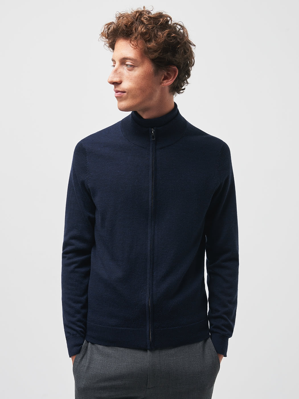 Cardigan zippé en laine mérinos - DEVRED 1902