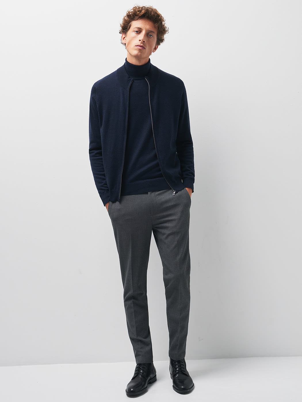 Cardigan zippé en laine mérinos - DEVRED 1902