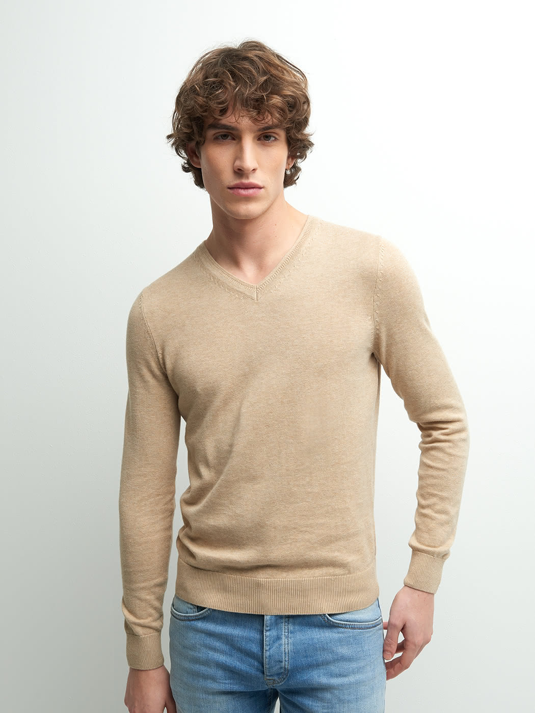Pull col V en coton - DEVRED 1902