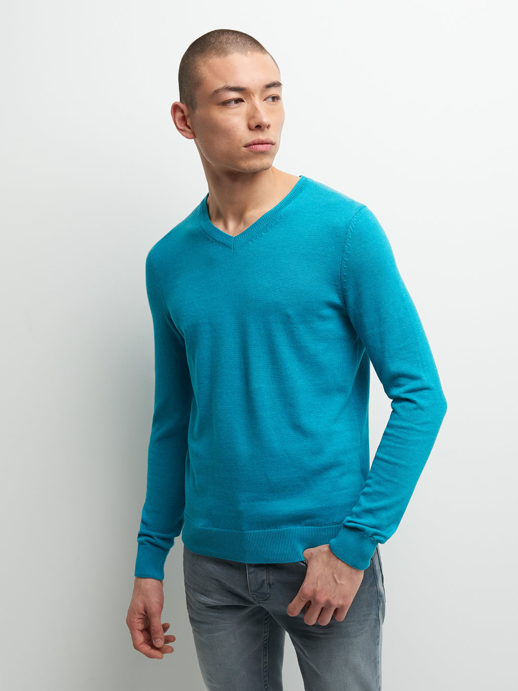 Pull col V en coton - DEVRED 1902