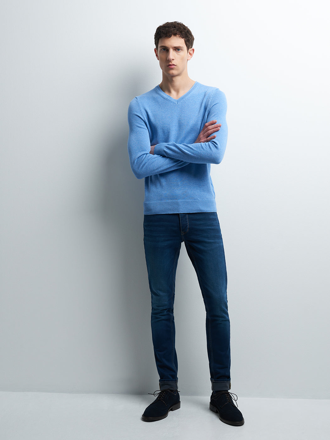 Pull col V en coton - DEVRED 1902