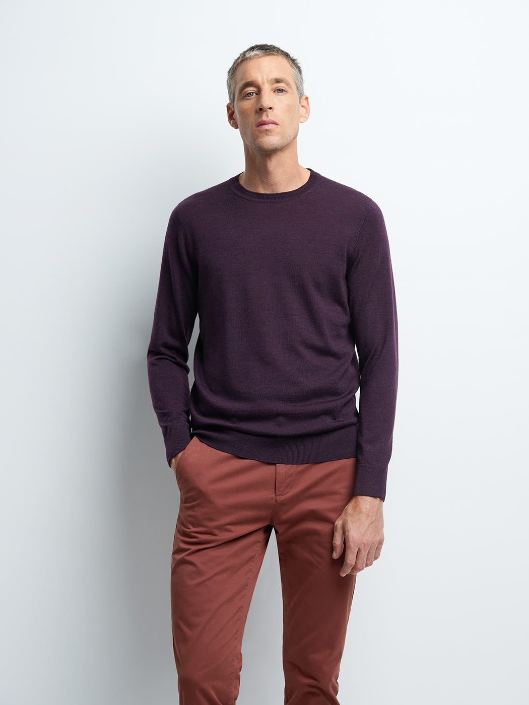 Pull col rond en Laine Mérinos - DEVRED 1902