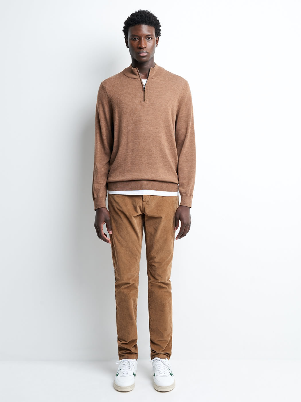 Pull col cheminée zip 100% laine mérinos - DEVRED 1902