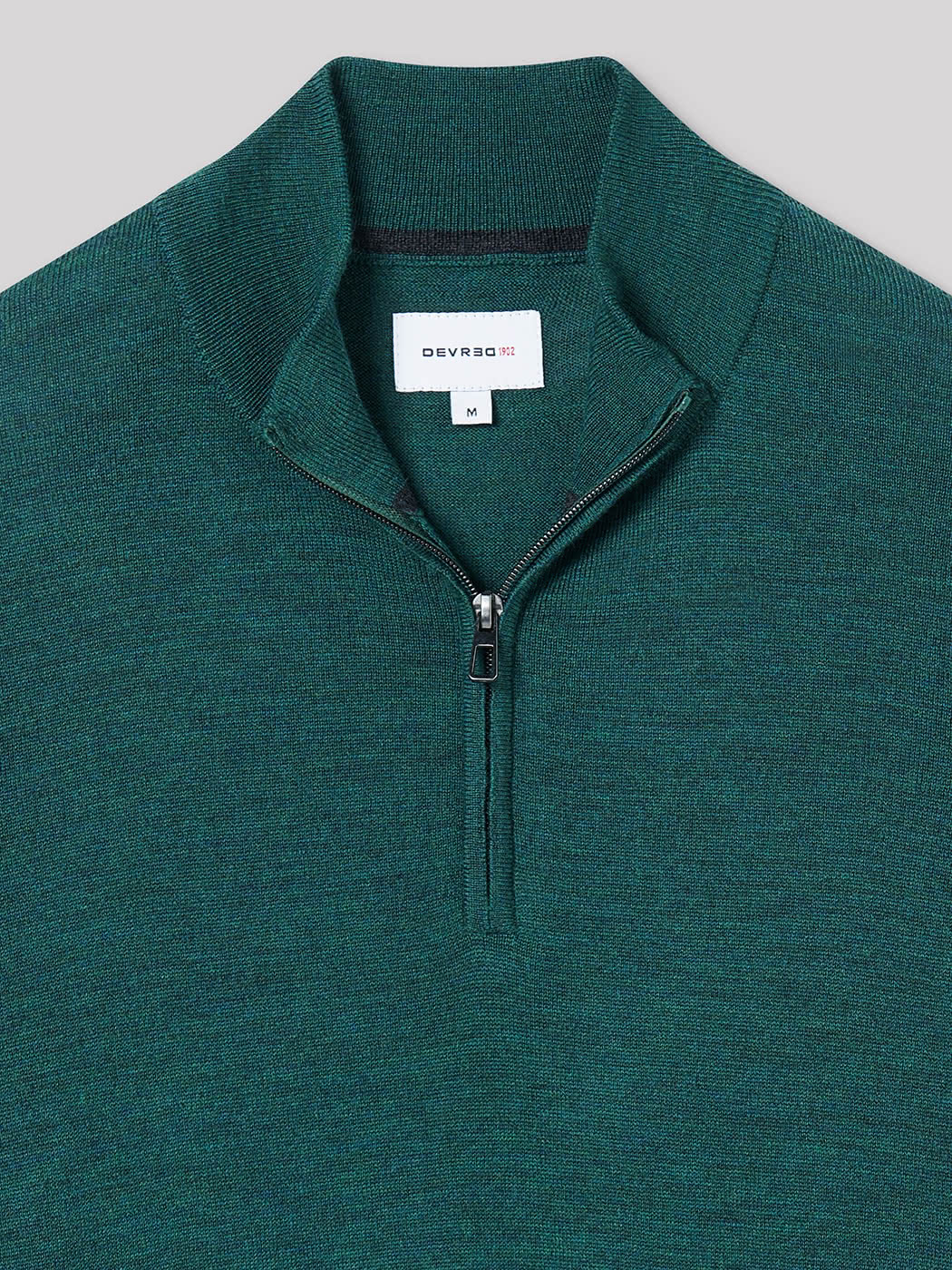 Pull col montant zippé en laine mérinos - DEVRED 1902