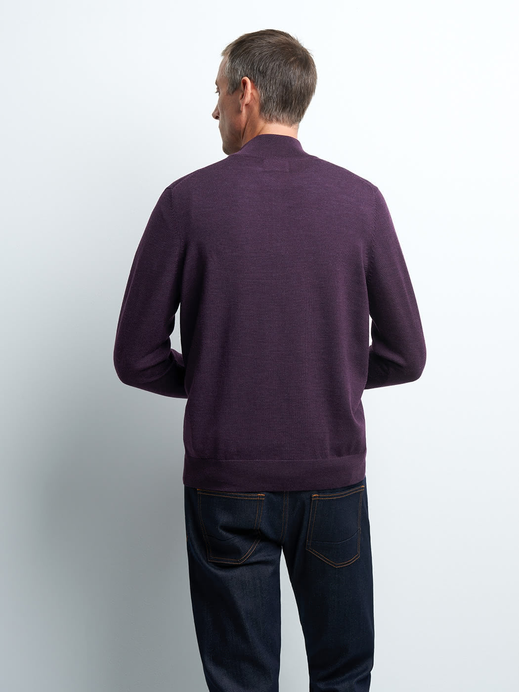 Pull col montant zippé en laine mérinos - DEVRED 1902