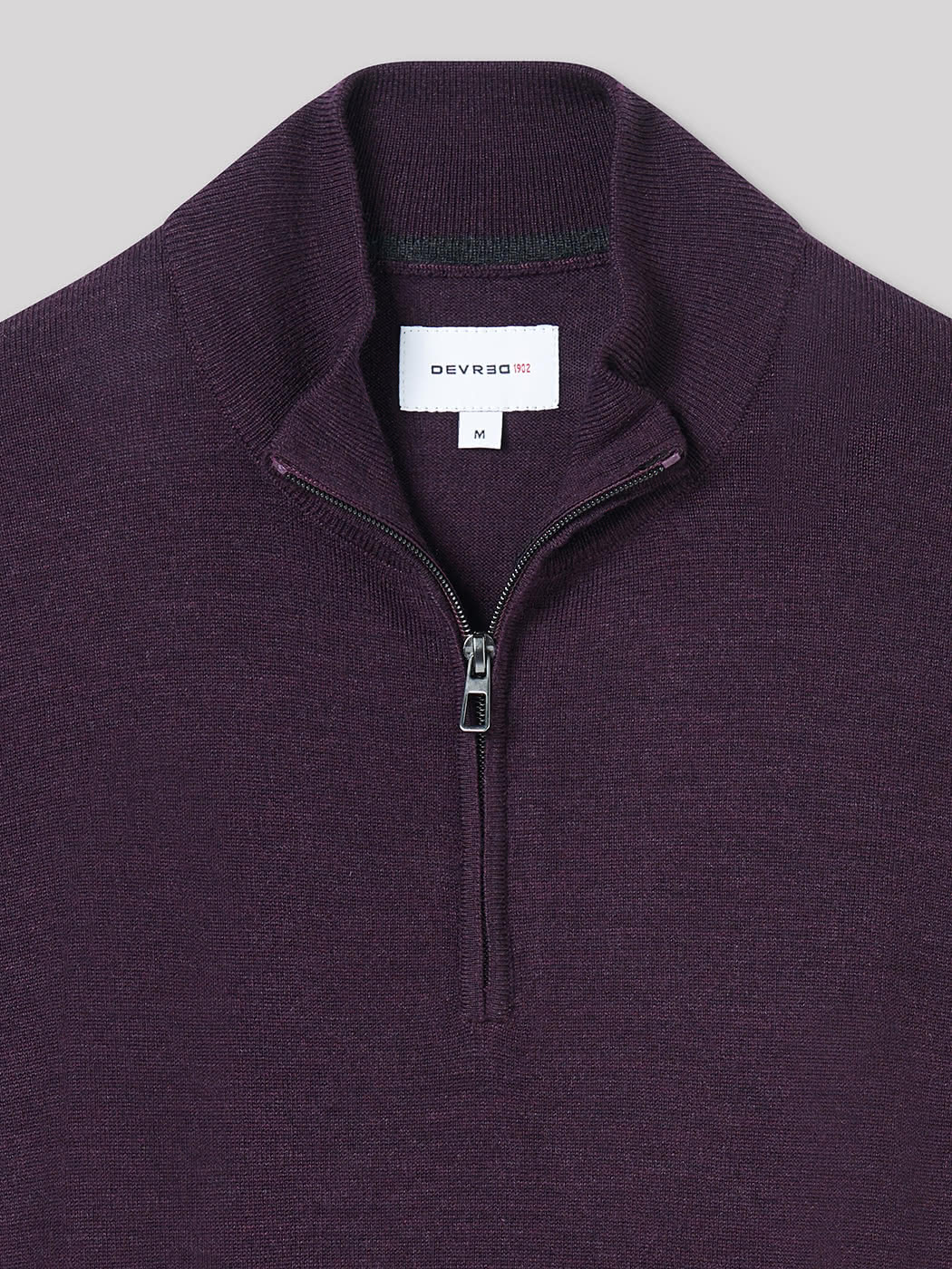 Pull col montant zippé en laine mérinos - DEVRED 1902