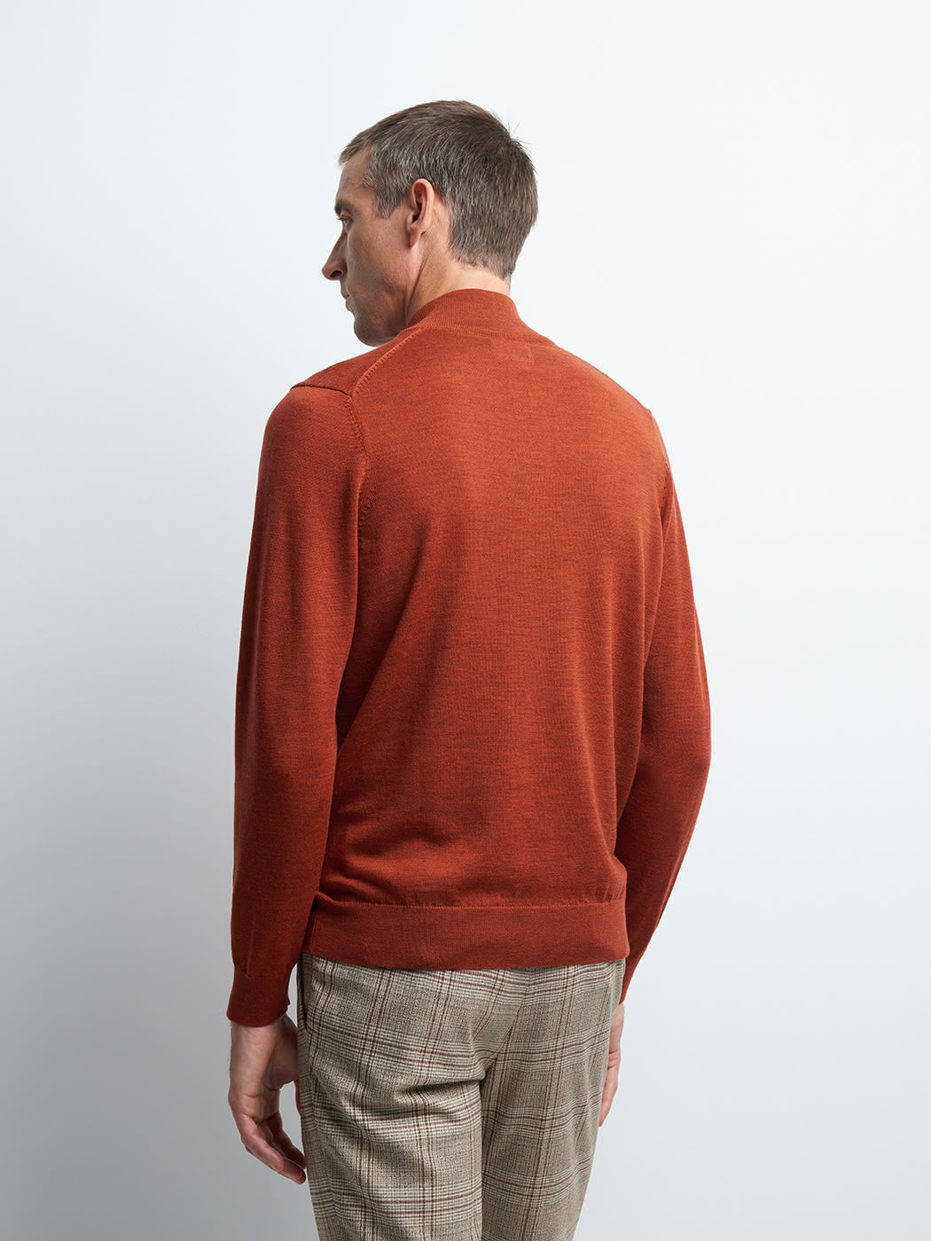 Pull col montant zippé en laine mérinos - DEVRED 1902