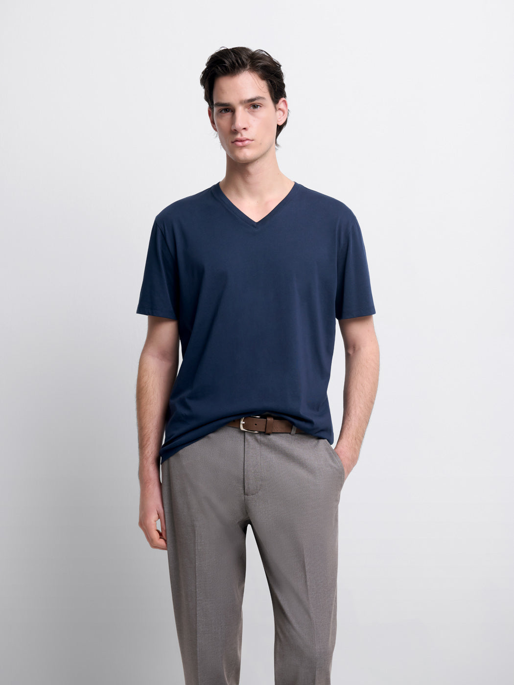 T-shirt col V en coton Supima® - DEVRED 1902