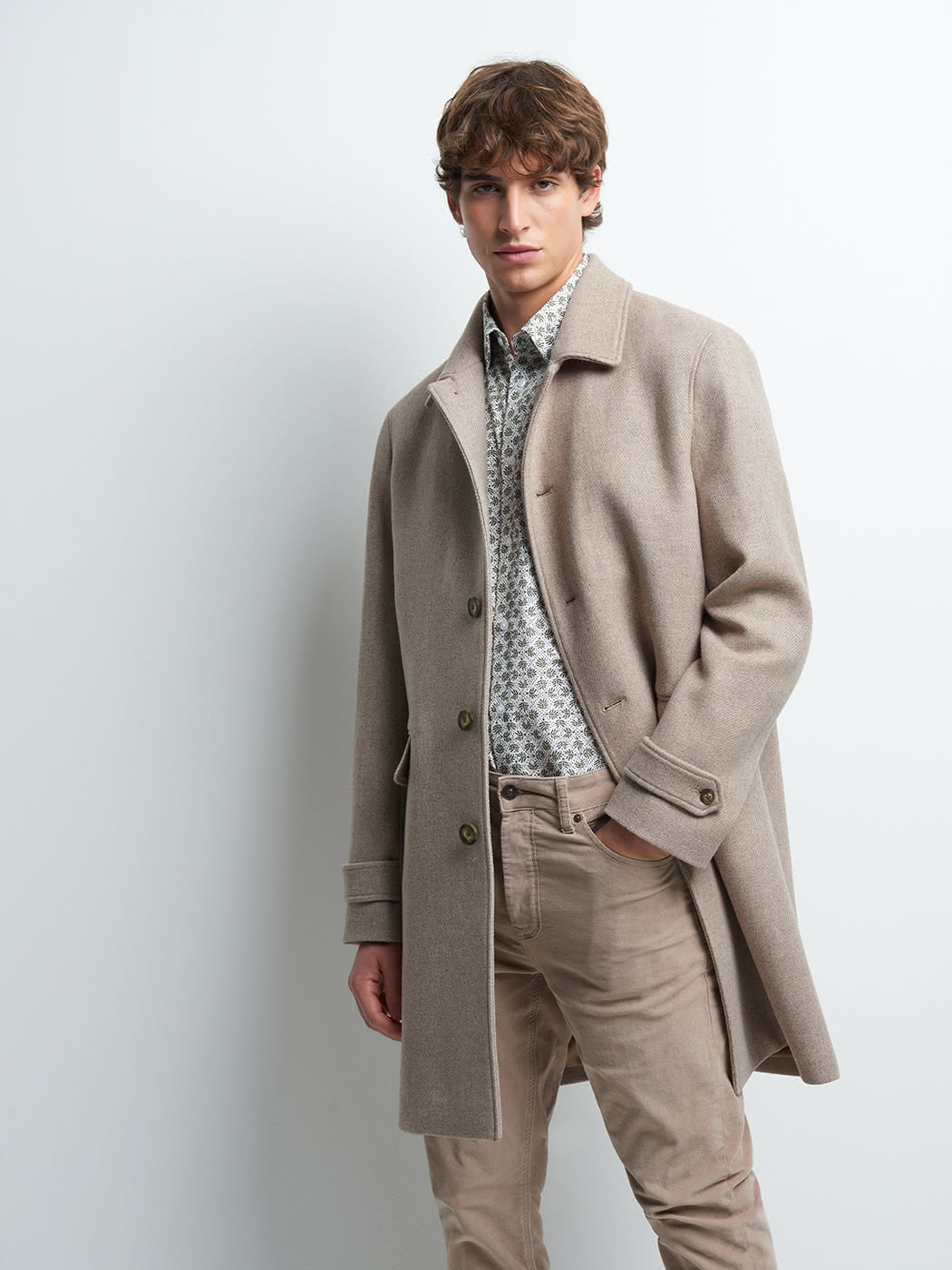 Pardessus slim en laine col italien - DEVRED 1902