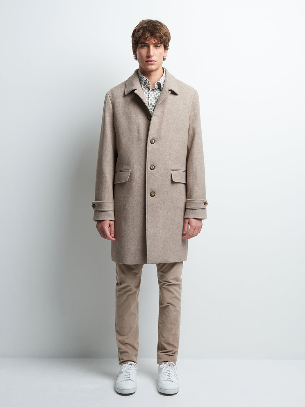 Pardessus slim en laine col italien - DEVRED 1902
