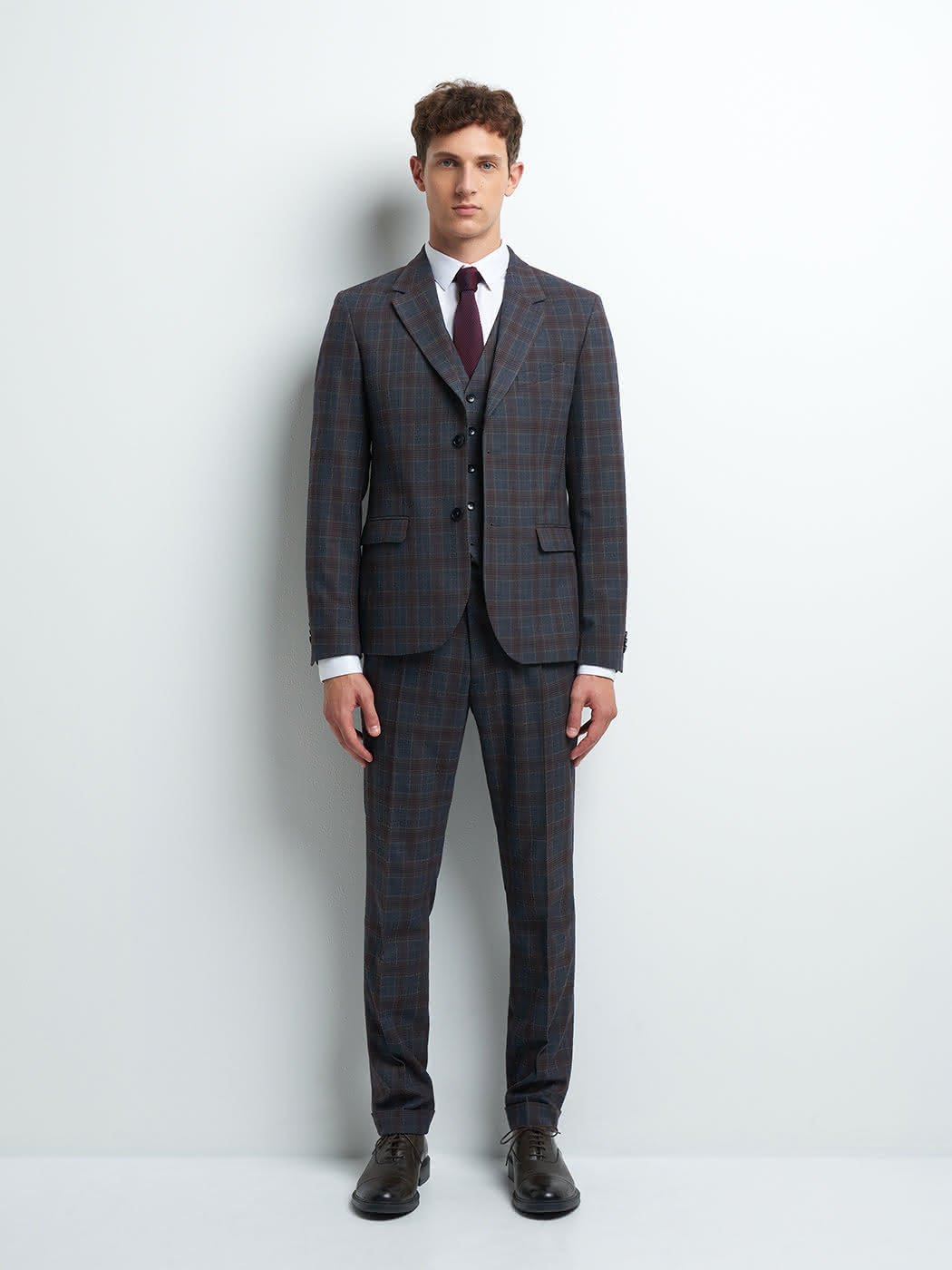 Veste coordonnable extra-slim à carreaux - DEVRED 1902