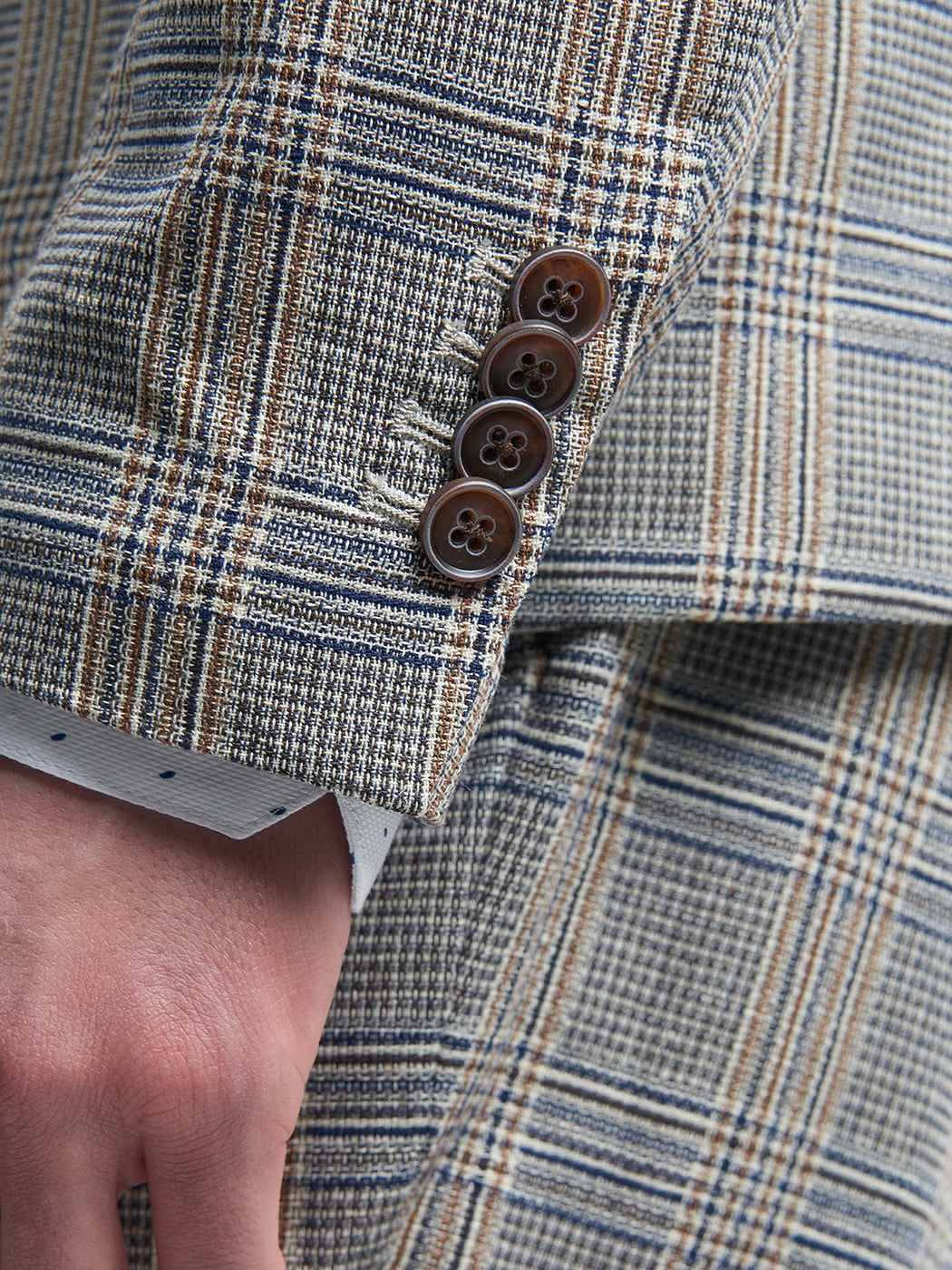 Veste coordonnable slim à carreaux - DEVRED 1902