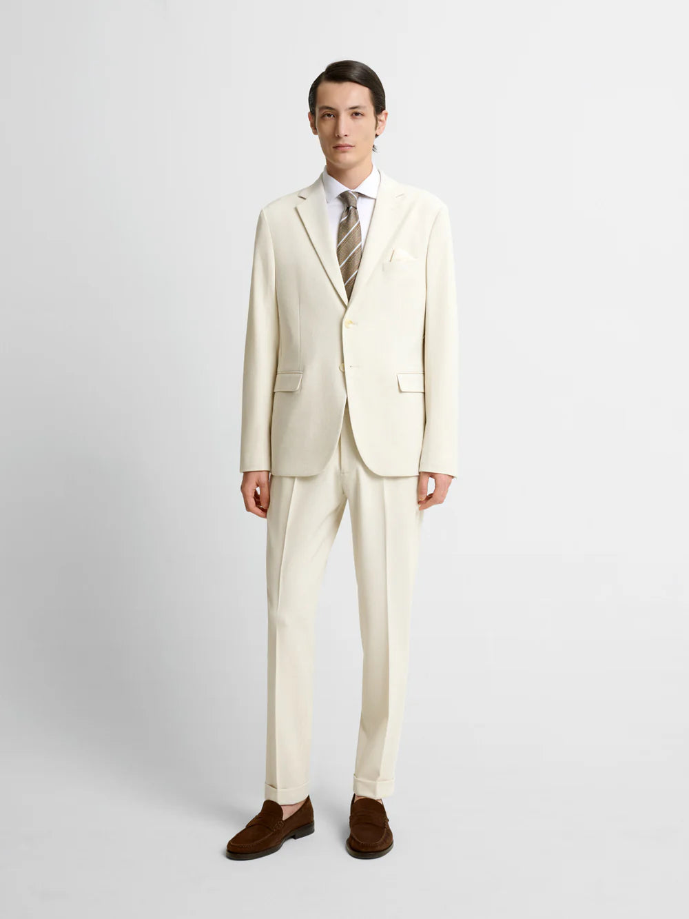 Costume 2 pièces slim bistretch blanc neige