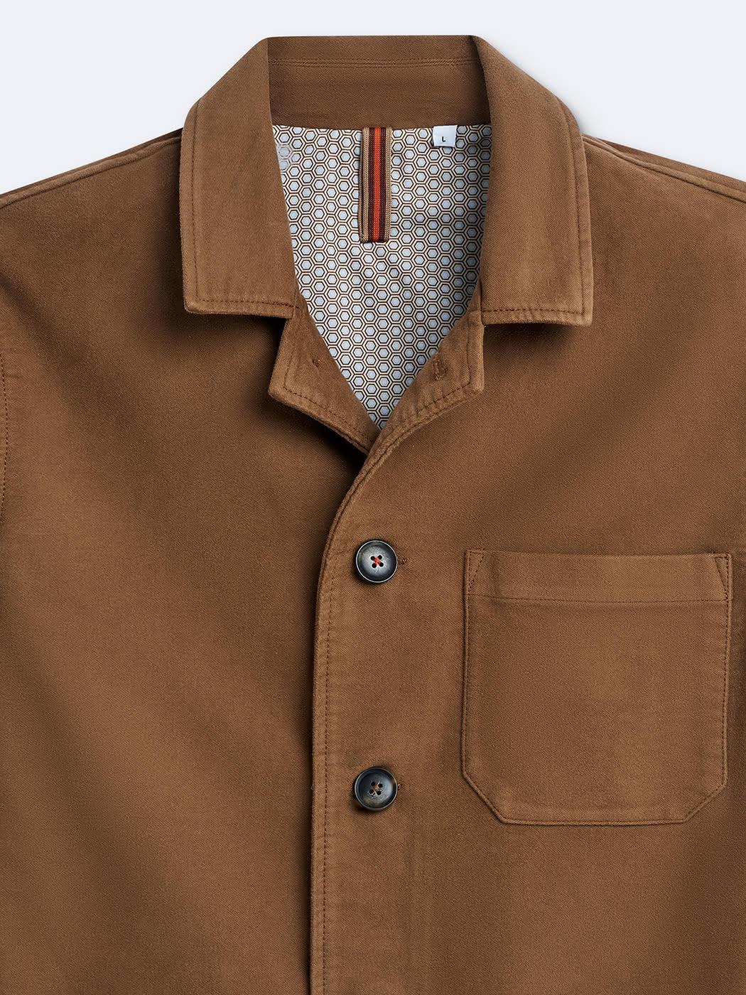 Veste casual droite en coton col chemise - DEVRED 1902