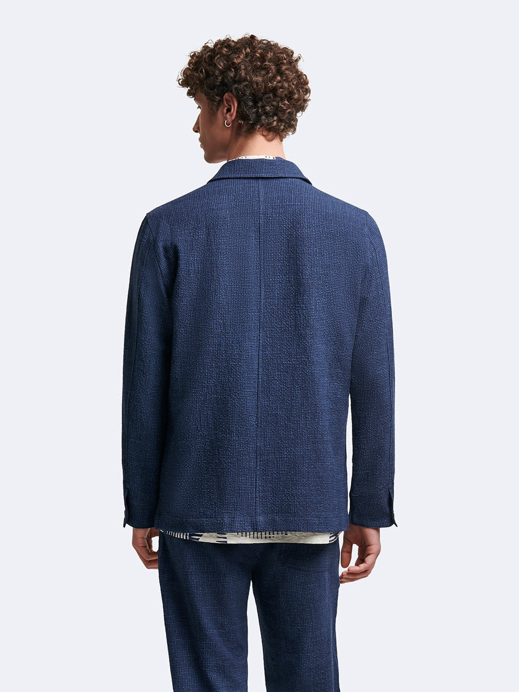 Veste casual en seersucker col chemise - DEVRED 1902