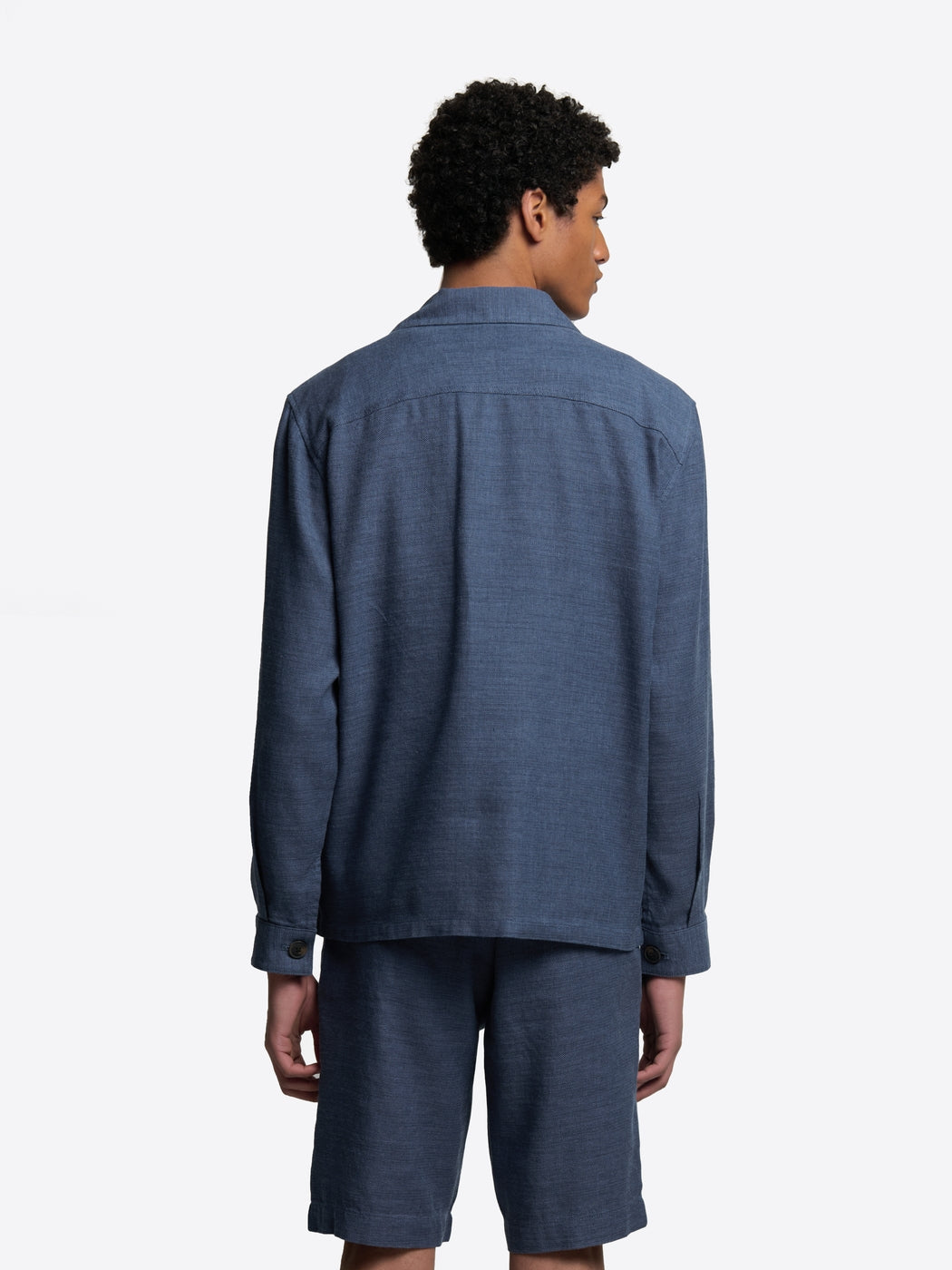 Veste regular en coton lin col chemise - DEVRED 1902