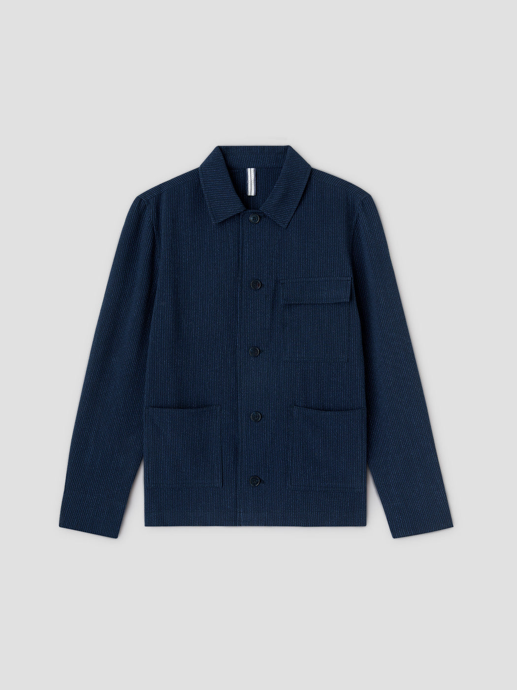 Veste regular col chemise en seersucker - DEVRED 1902