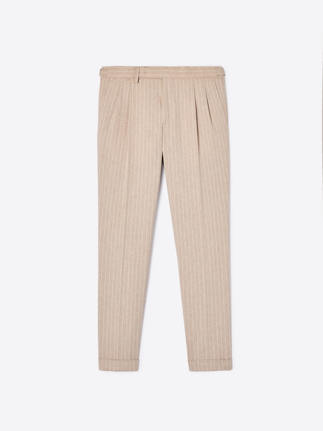 Pantalon de costume slim coton lin rayé - DEVRED 1902