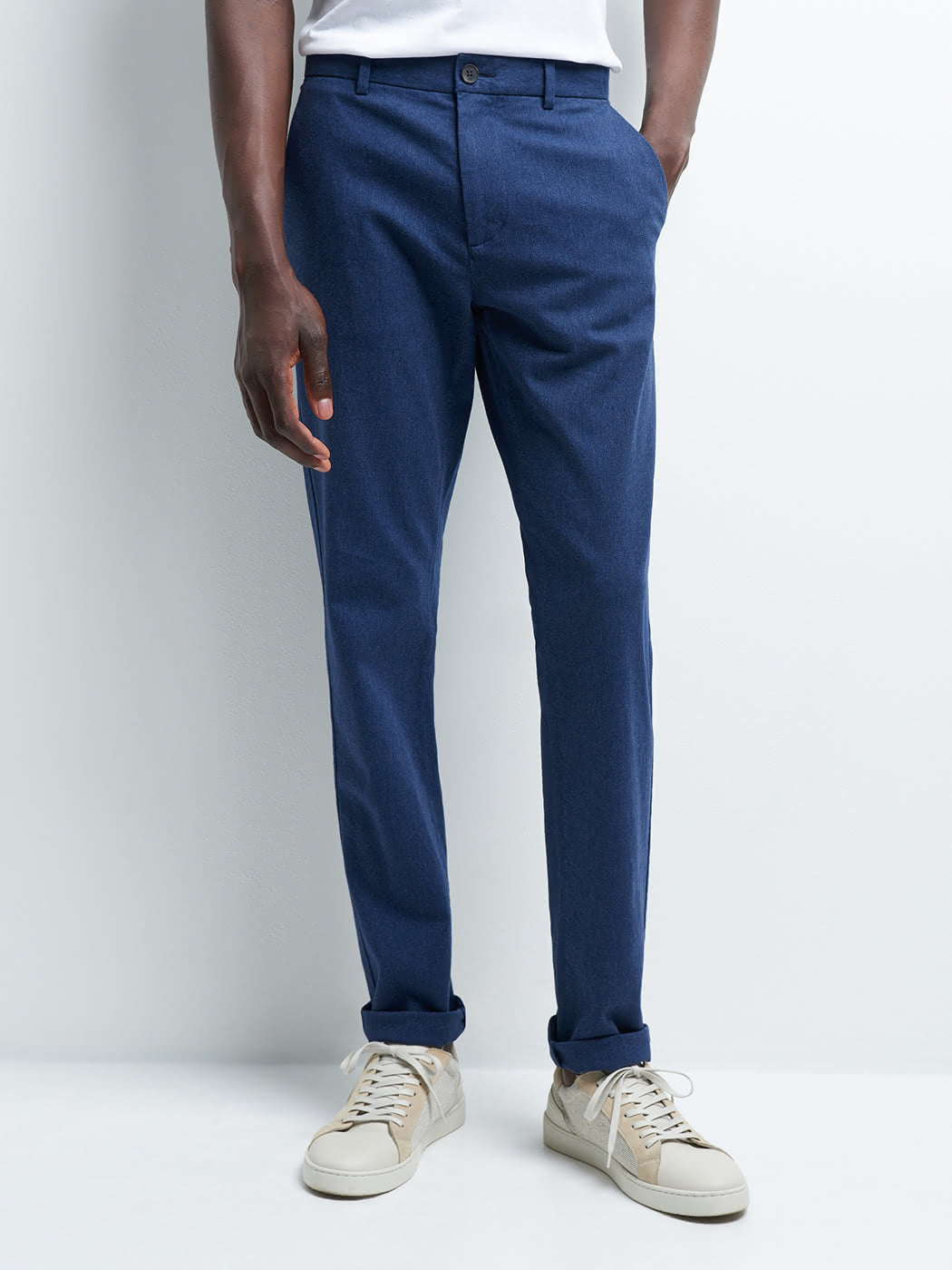 Chino slim en coton élasthane chiné - DEVRED 1902