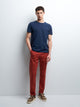 Chino slim en coton élasthane uni - DEVRED 1902