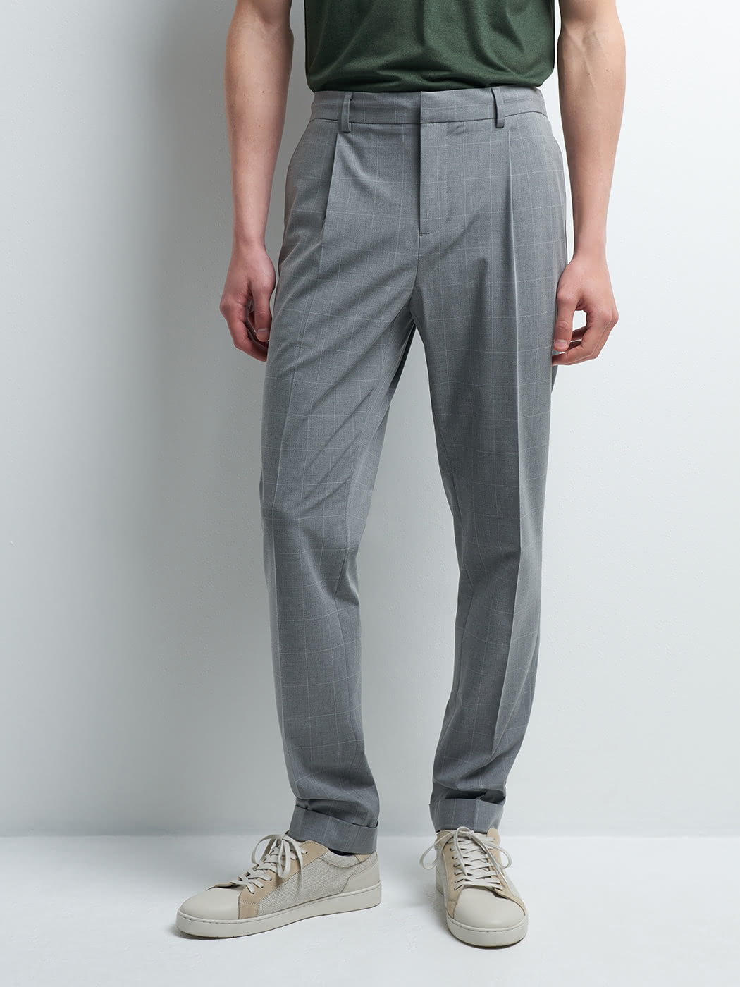 Pantalon en poly-viscose carreaux - DEVRED 1902