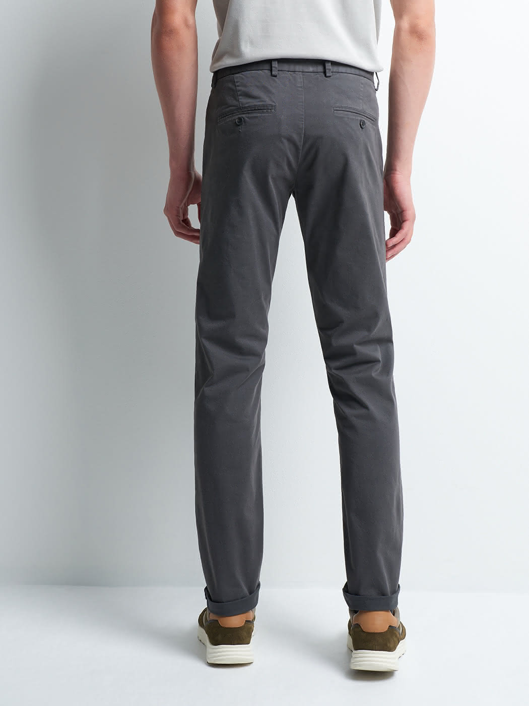 Chino slim en coton élasthane uni - DEVRED 1902