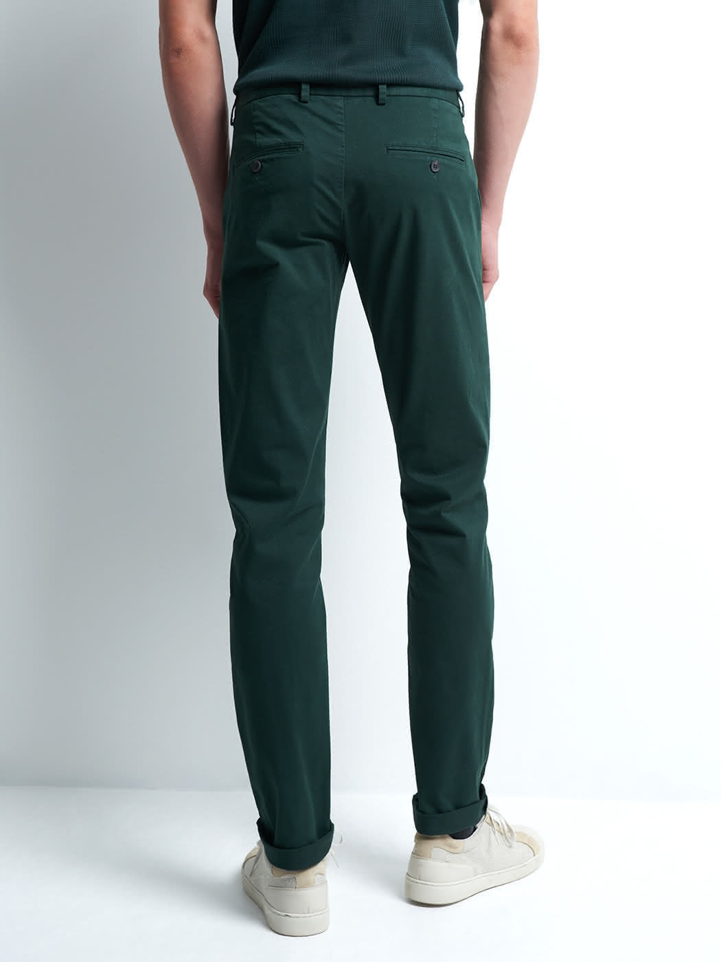 Chino slim en coton élasthane uni - DEVRED 1902