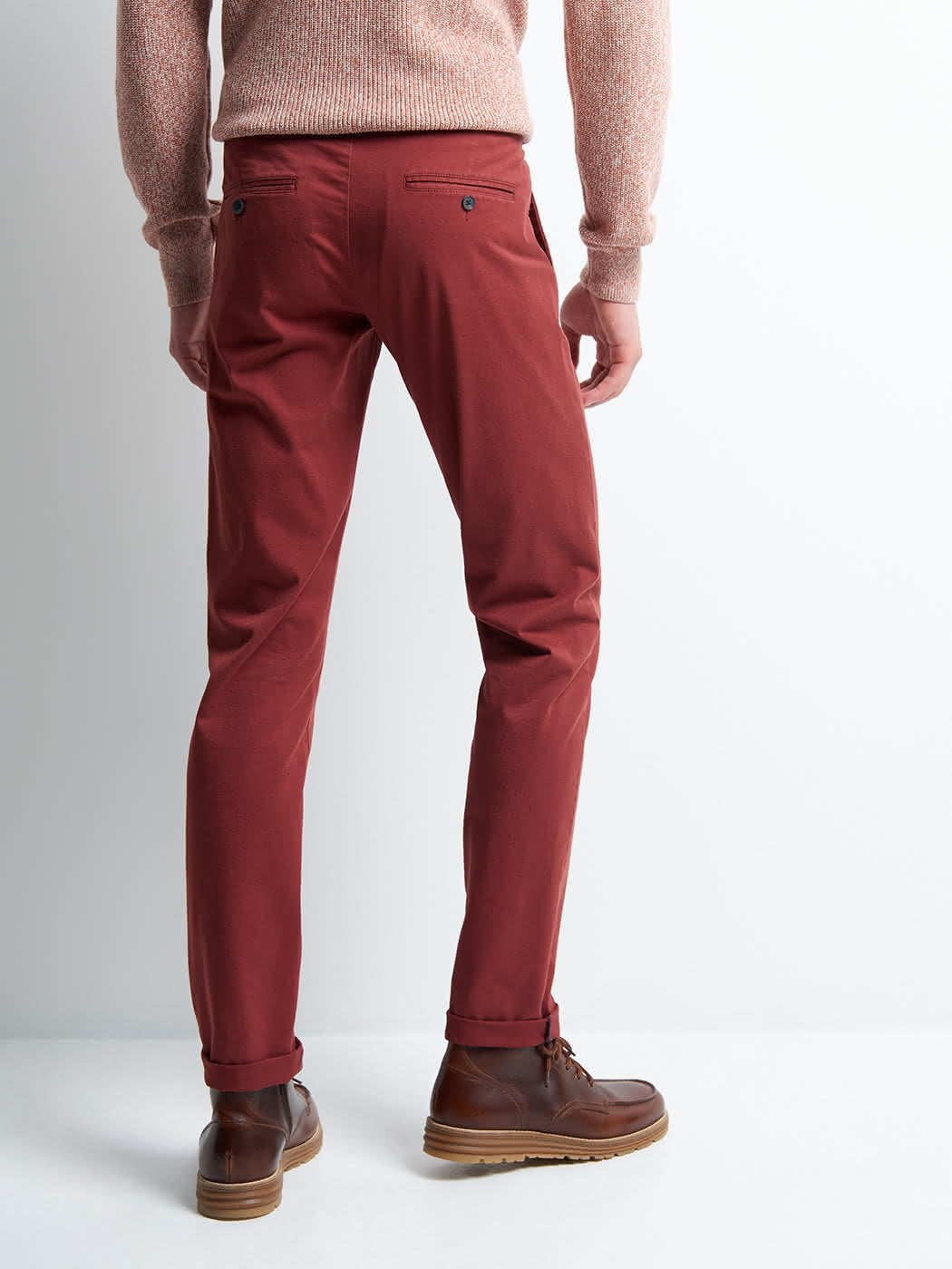 Chino slim en coton élasthane uni - DEVRED 1902