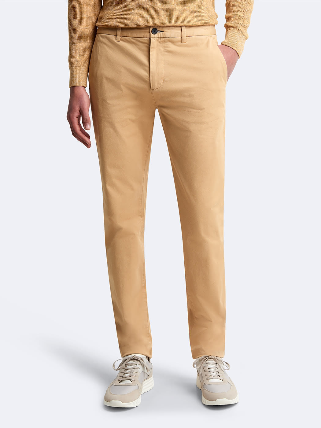 Chino slim en coton élasthane uni - DEVRED 1902