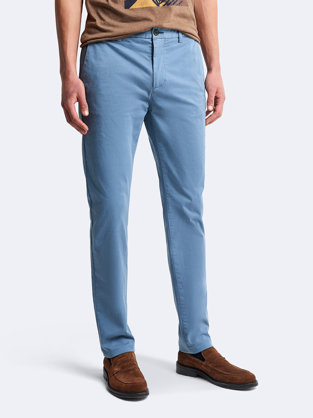 Chino slim en coton élasthane uni - DEVRED 1902