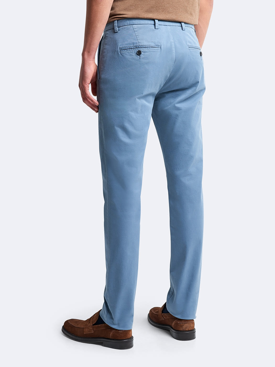 Chino slim en coton élasthane uni - DEVRED 1902
