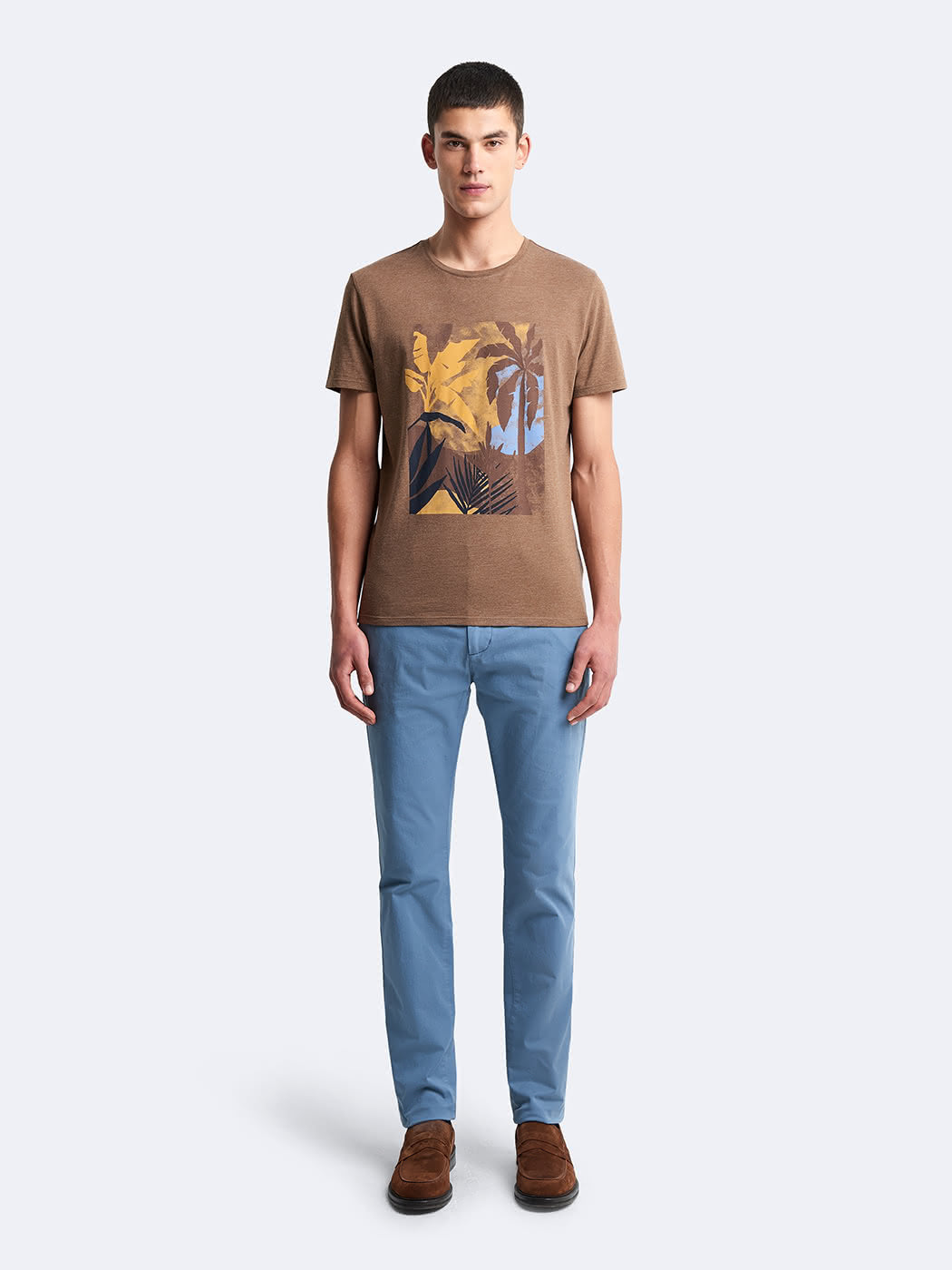 Chino slim en coton élasthane uni - DEVRED 1902