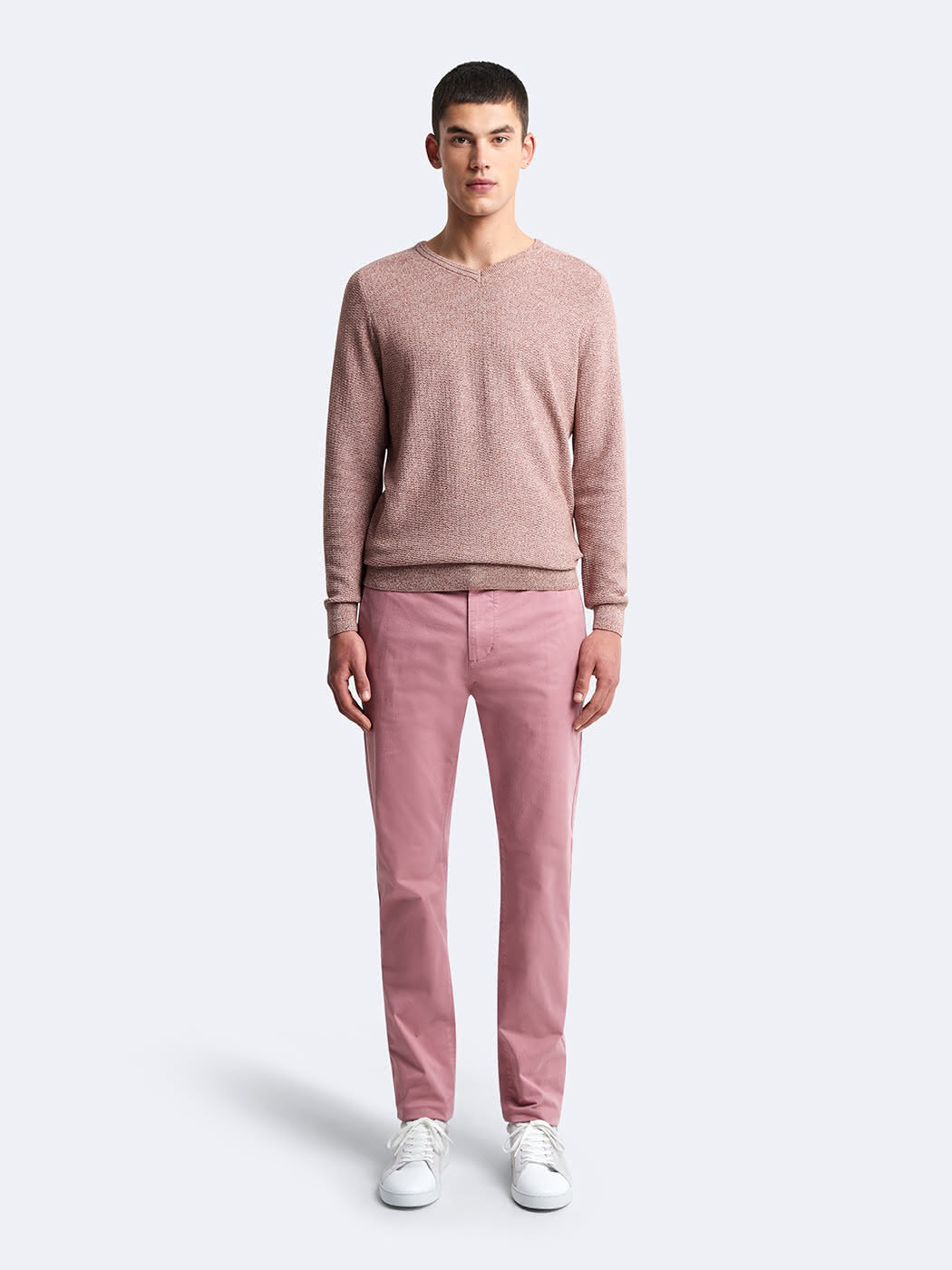 Chino slim en coton élasthane uni - DEVRED 1902