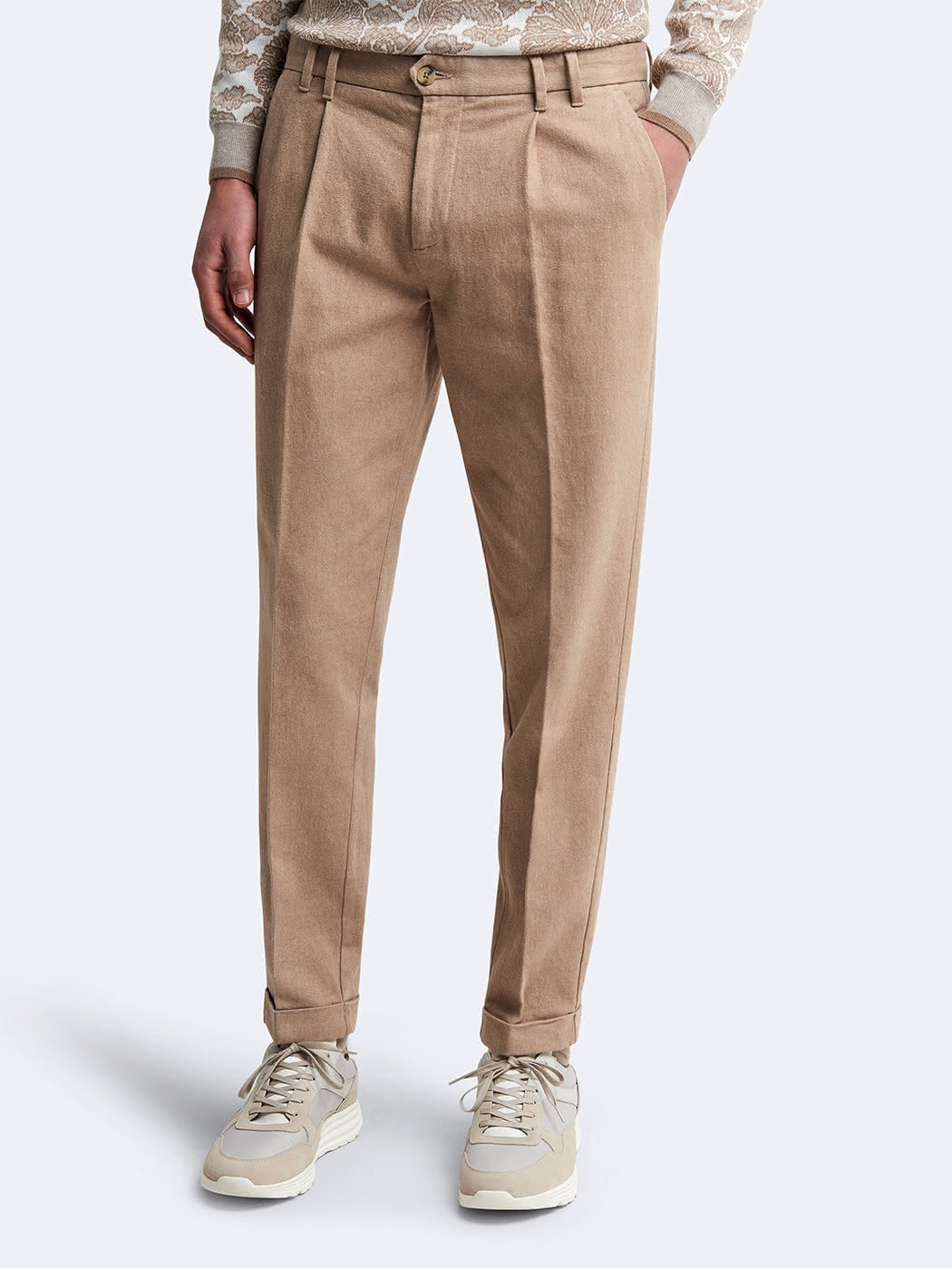 Chino en coton élasthane uni - DEVRED 1902