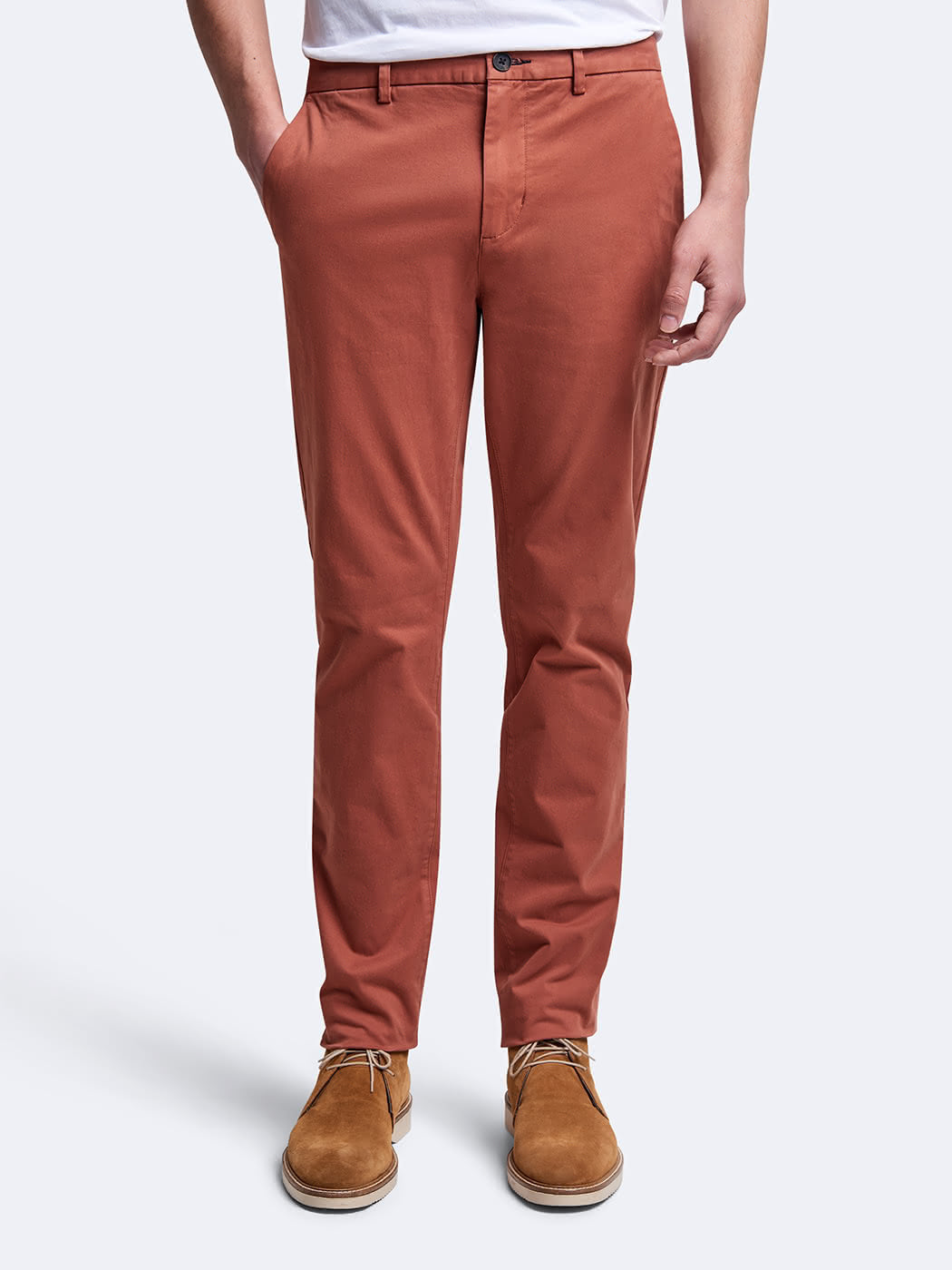 Chino slim en coton élasthane uni - DEVRED 1902
