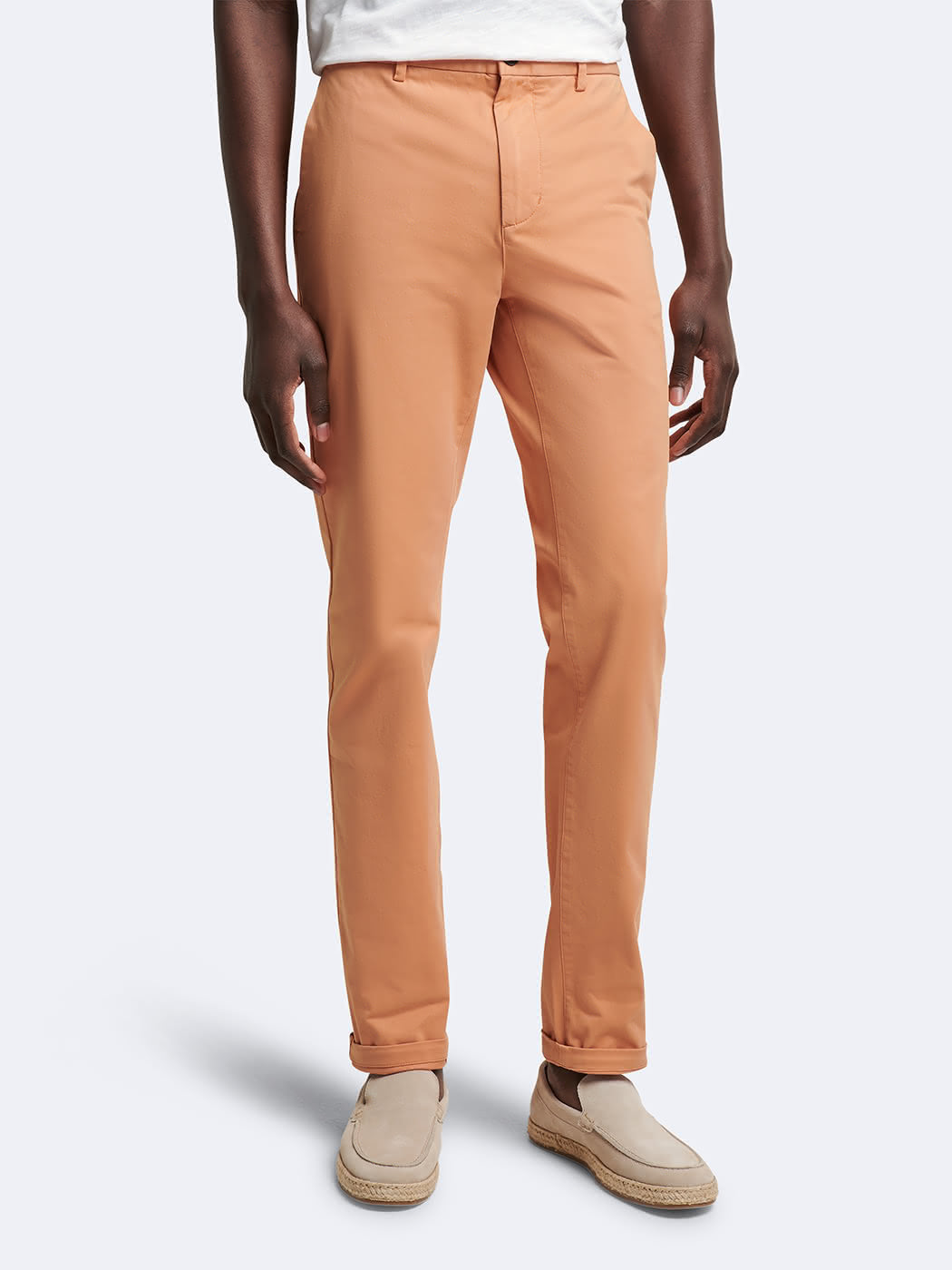Chino slim en coton élasthane uni - DEVRED 1902