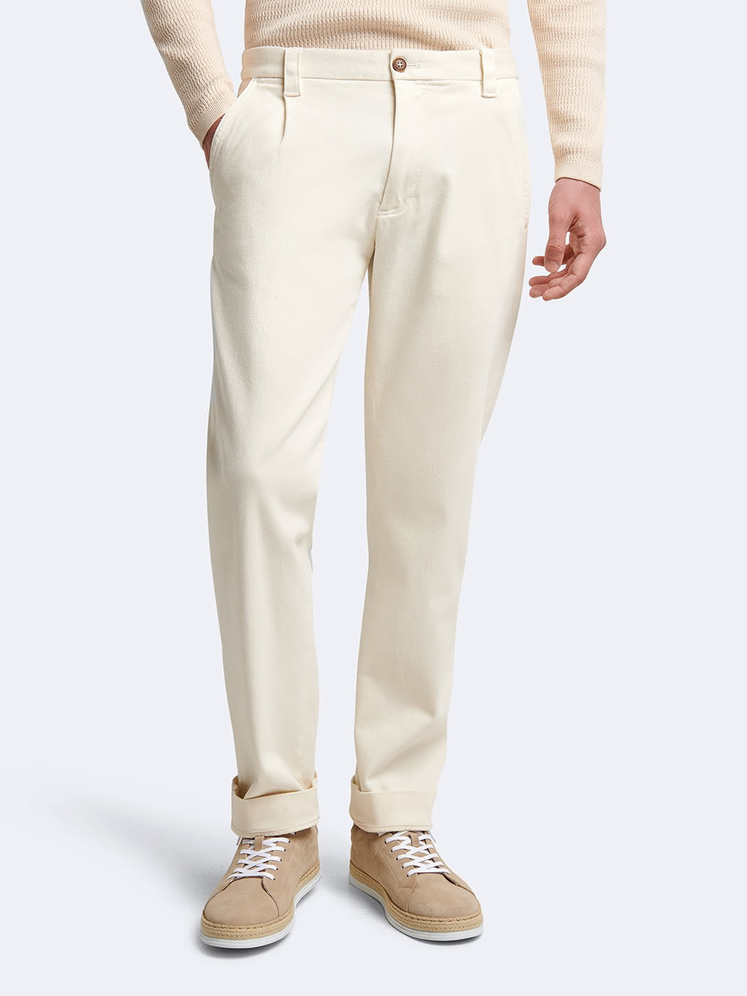 Chino en coton élasthane uni - DEVRED 1902