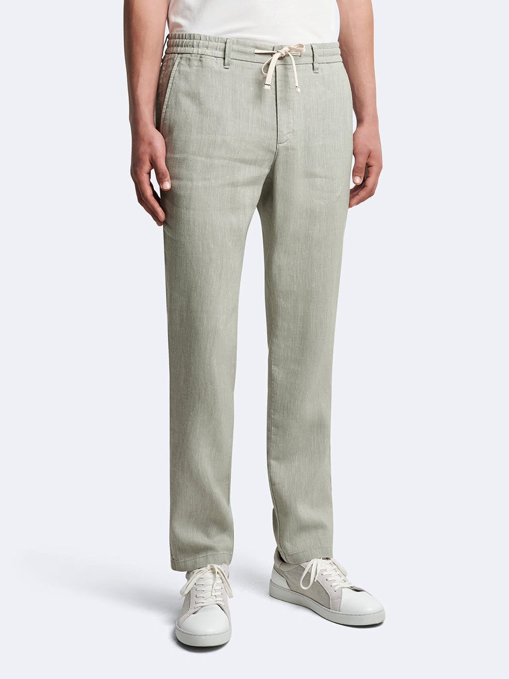 Chino en coton - lin  faux uni - DEVRED 1902