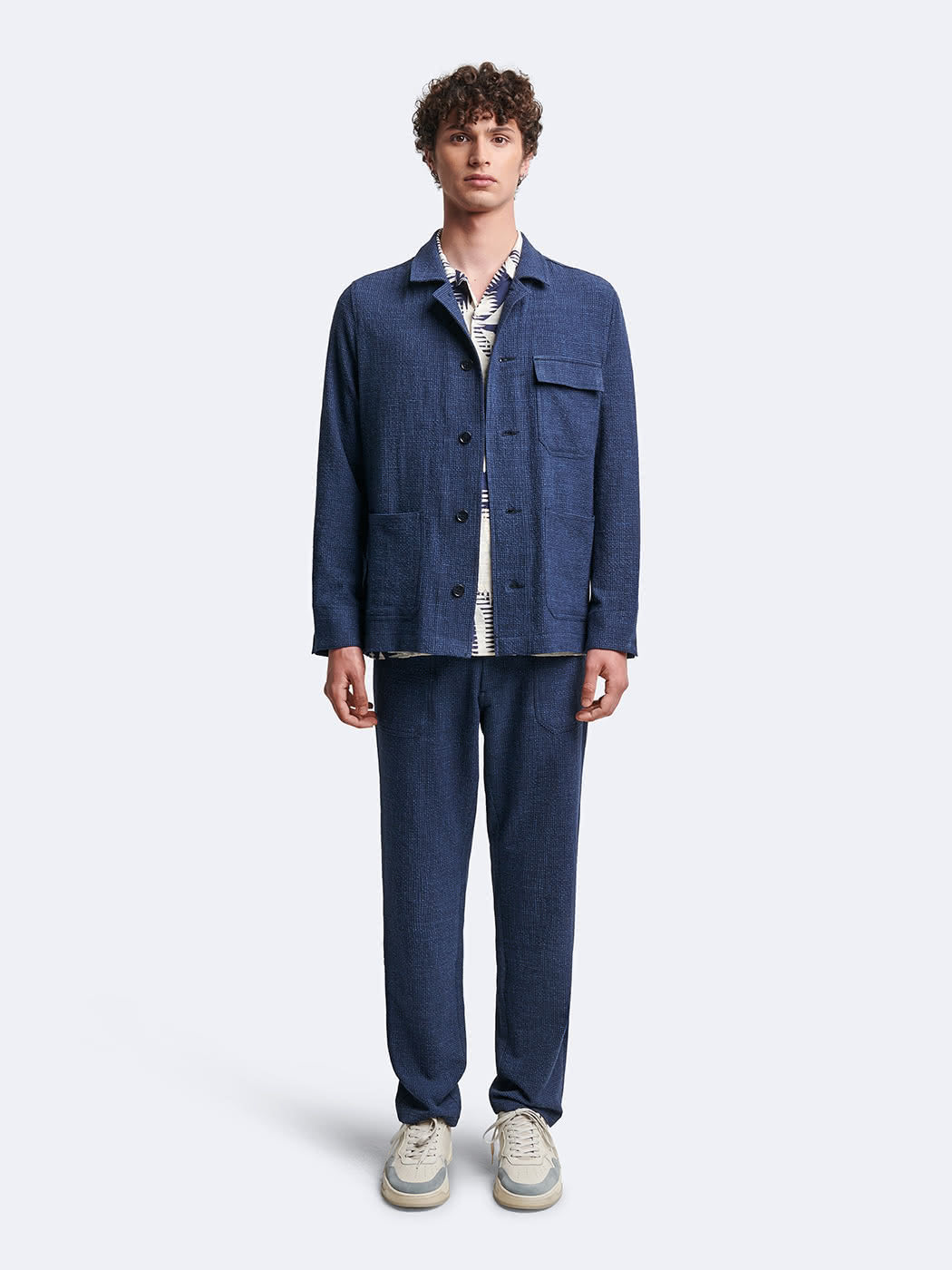Chino en poly-viscose faux uni - DEVRED 1902