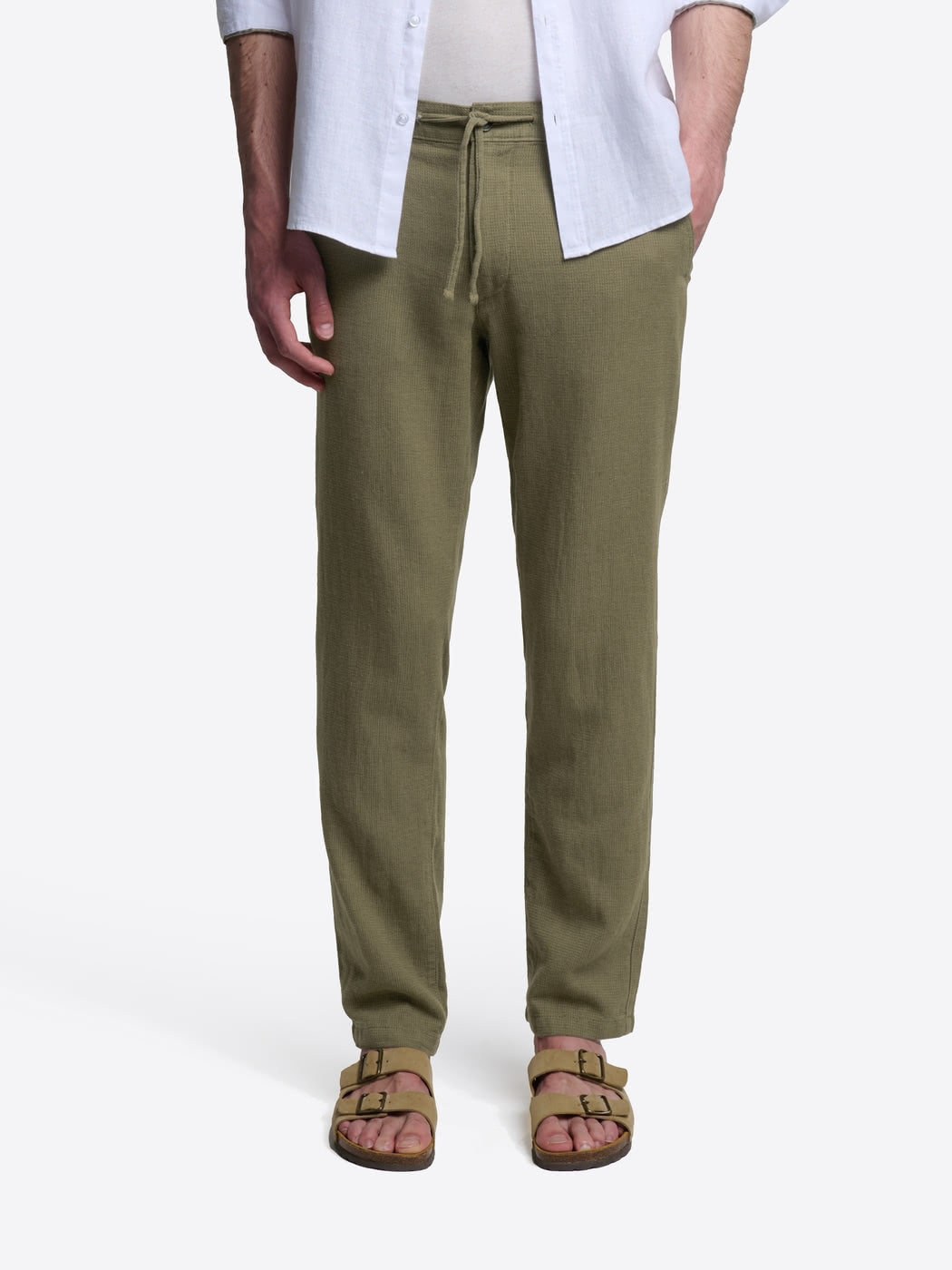 Chino en coton lin taille élastique - DEVRED 1902