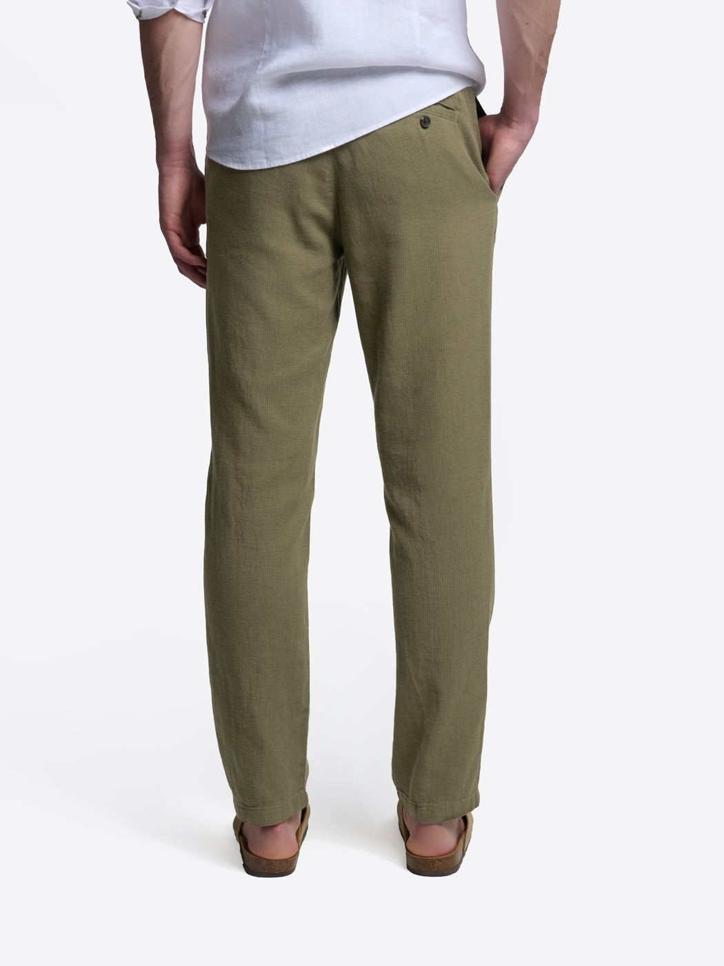 Chino en coton lin taille élastique - DEVRED 1902
