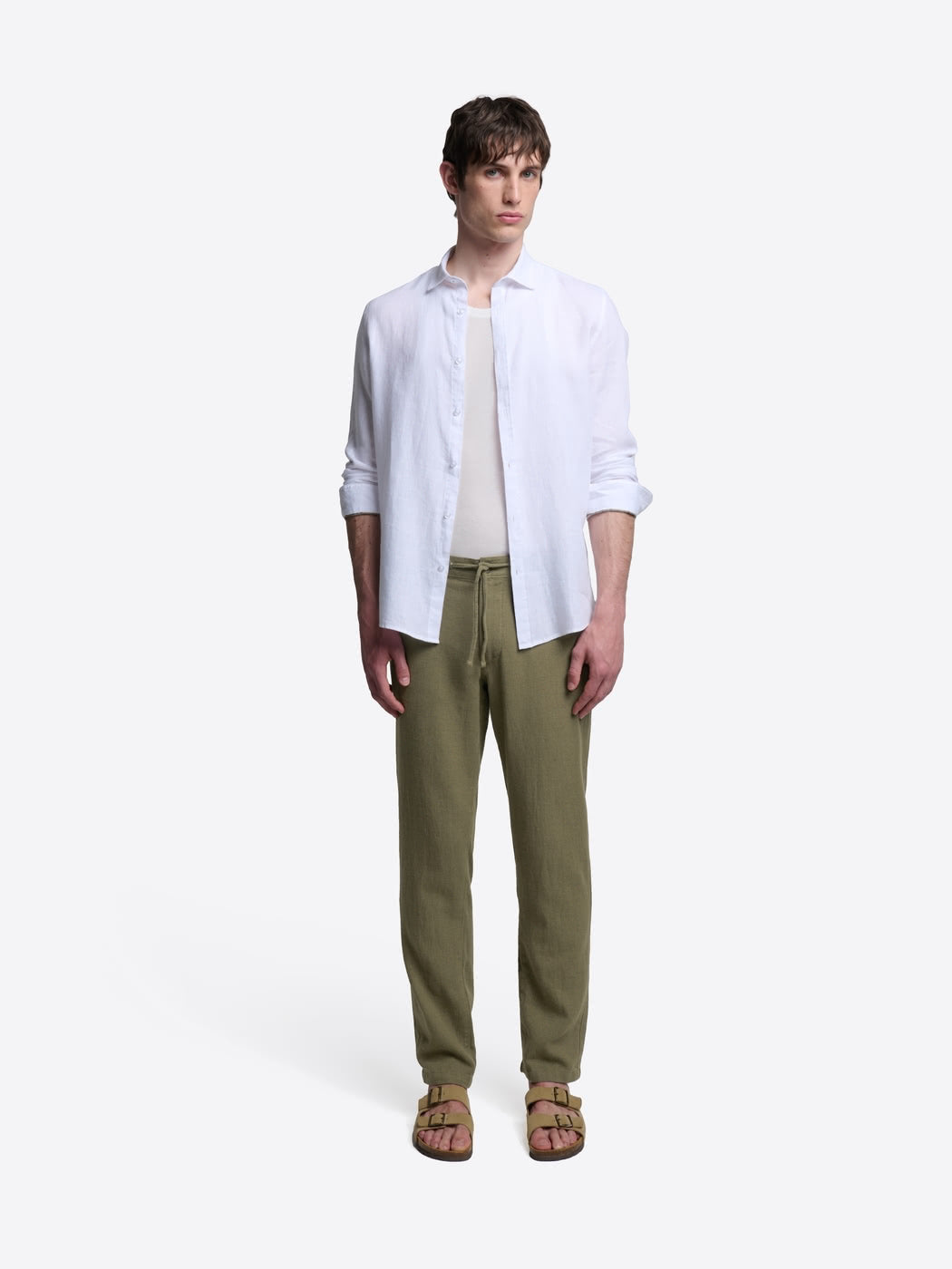 Chino en coton lin taille élastique - DEVRED 1902