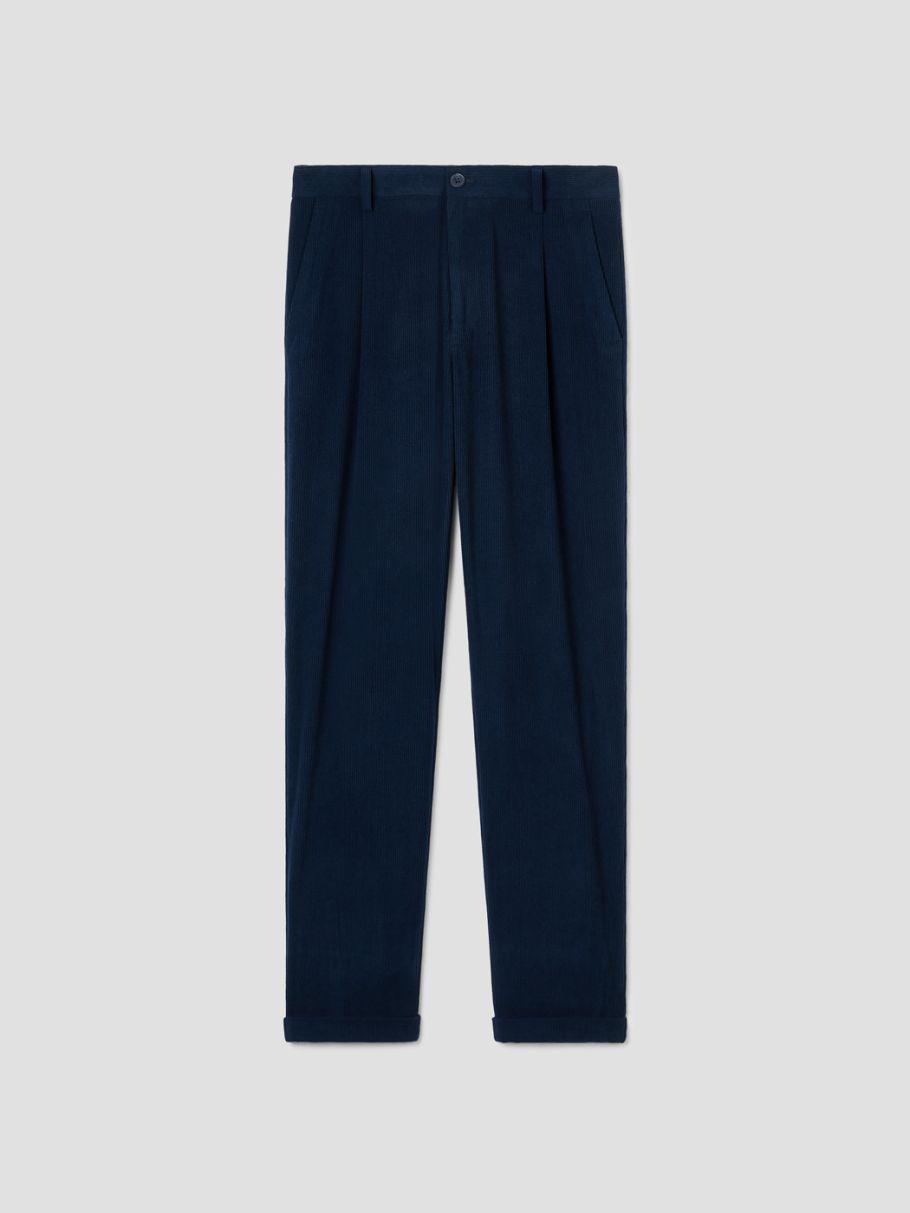 Pantalon à pinces en velours côtelé - DEVRED 1902