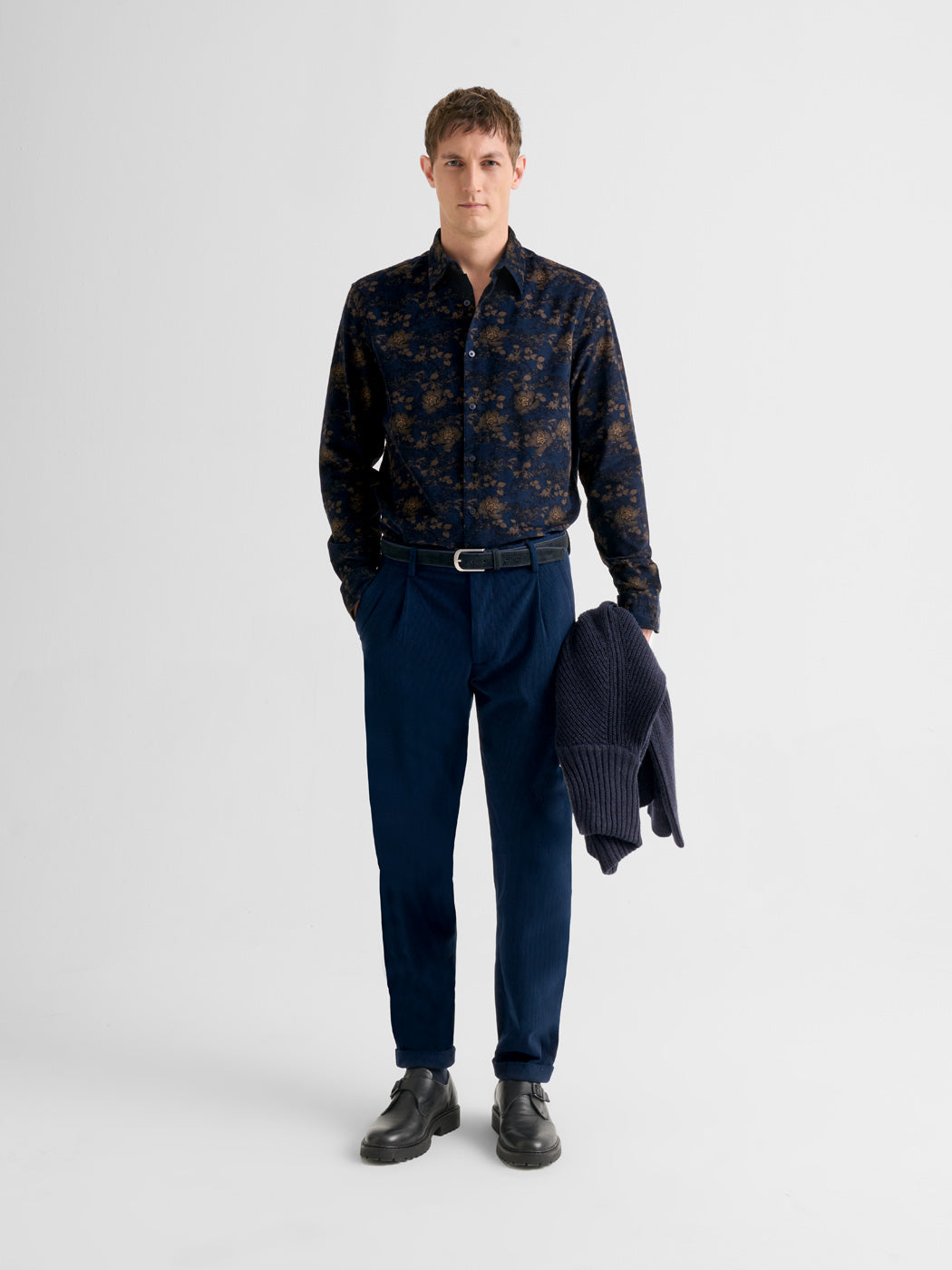 Pantalon à pinces en velours côtelé - DEVRED 1902
