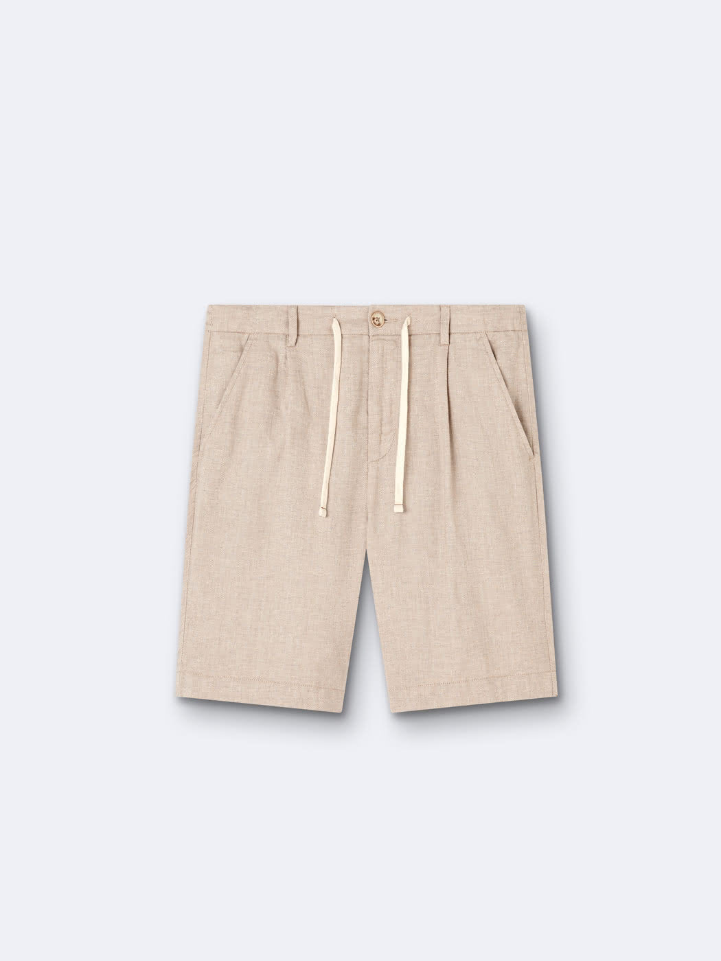Bermuda en coton - lin  faux uni - DEVRED 1902