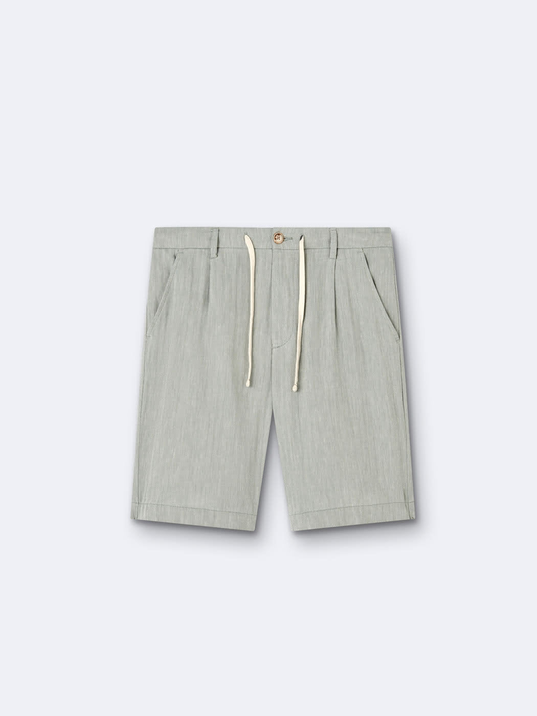Bermuda en coton - lin  faux uni - DEVRED 1902