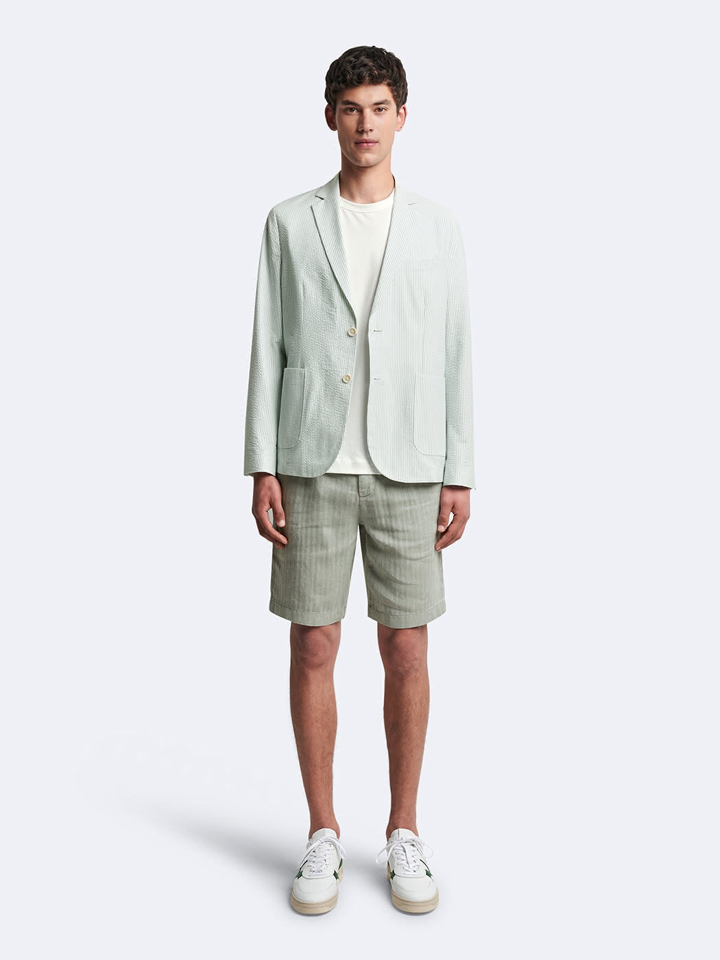 Bermuda en coton - lin  faux uni - DEVRED 1902