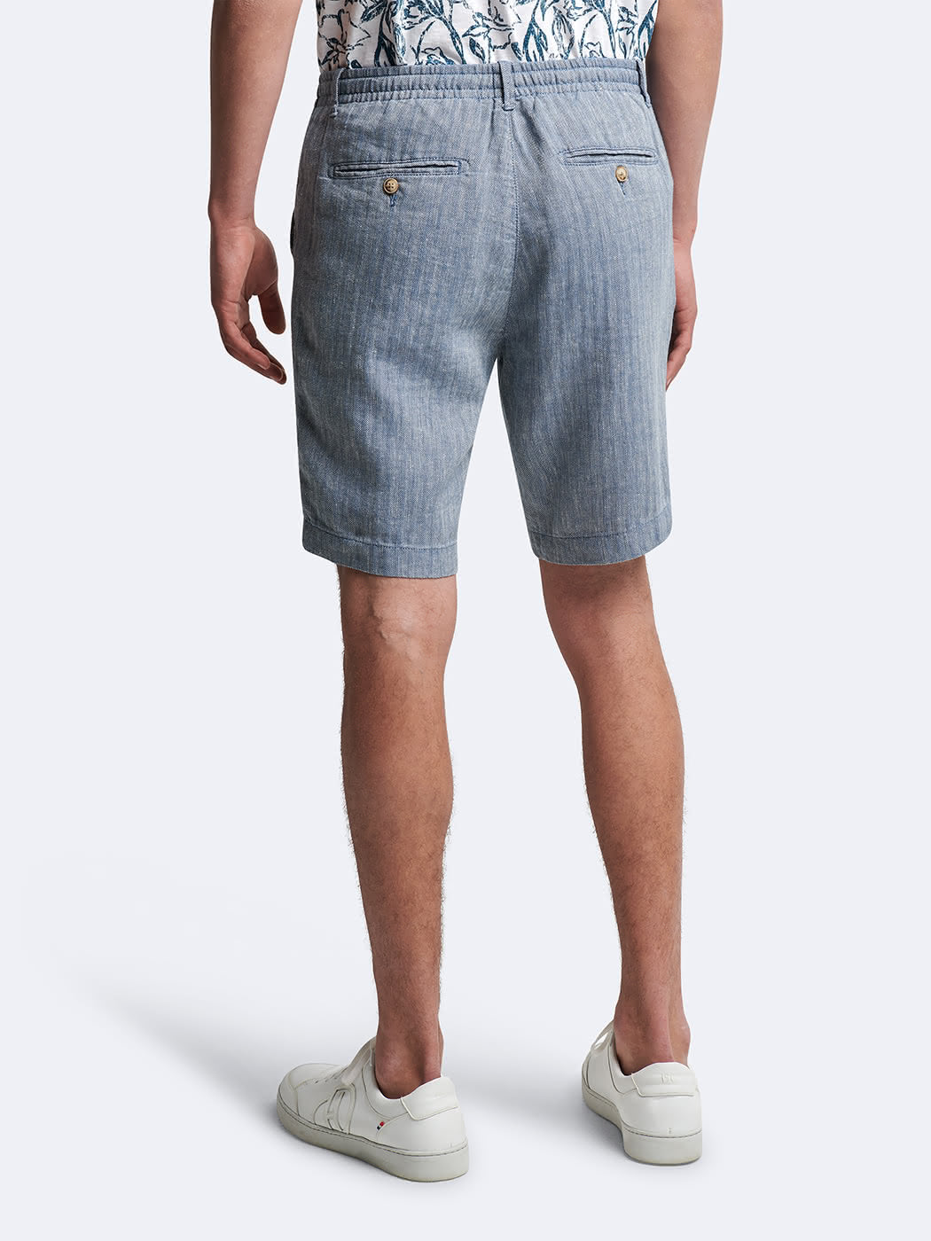 Bermuda en coton - lin  faux uni - DEVRED 1902