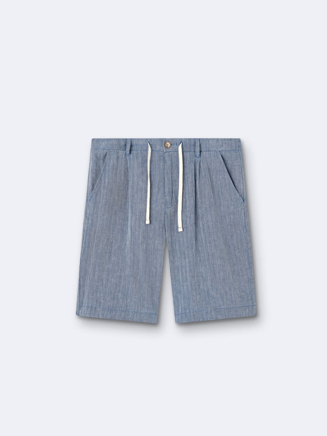Bermuda en coton - lin  faux uni - DEVRED 1902