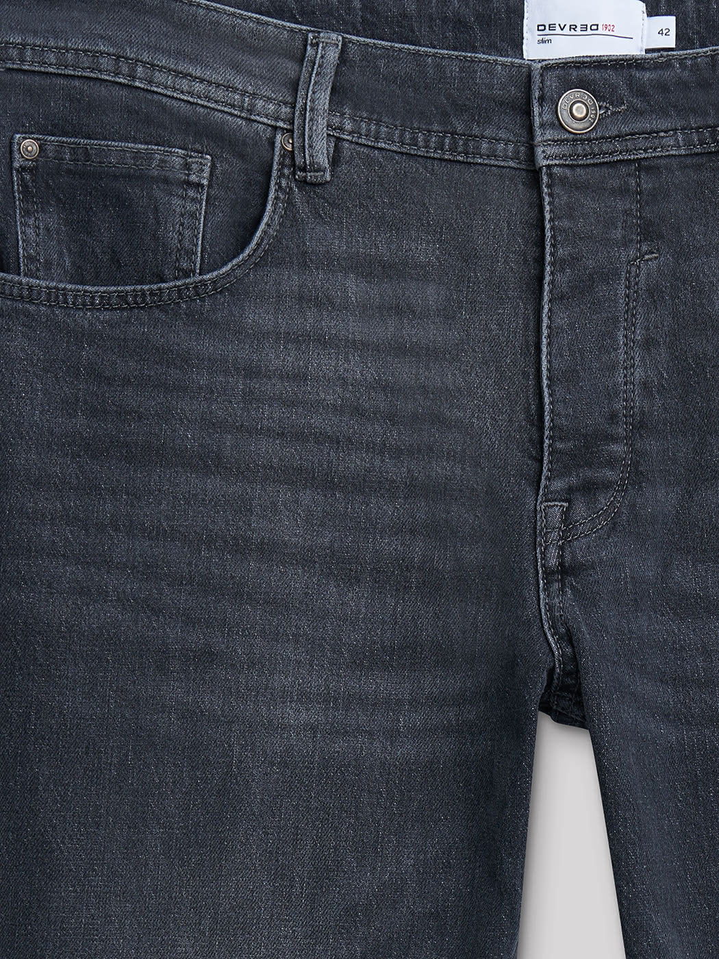 Jean denim slim en coton mélangé - DEVRED 1902